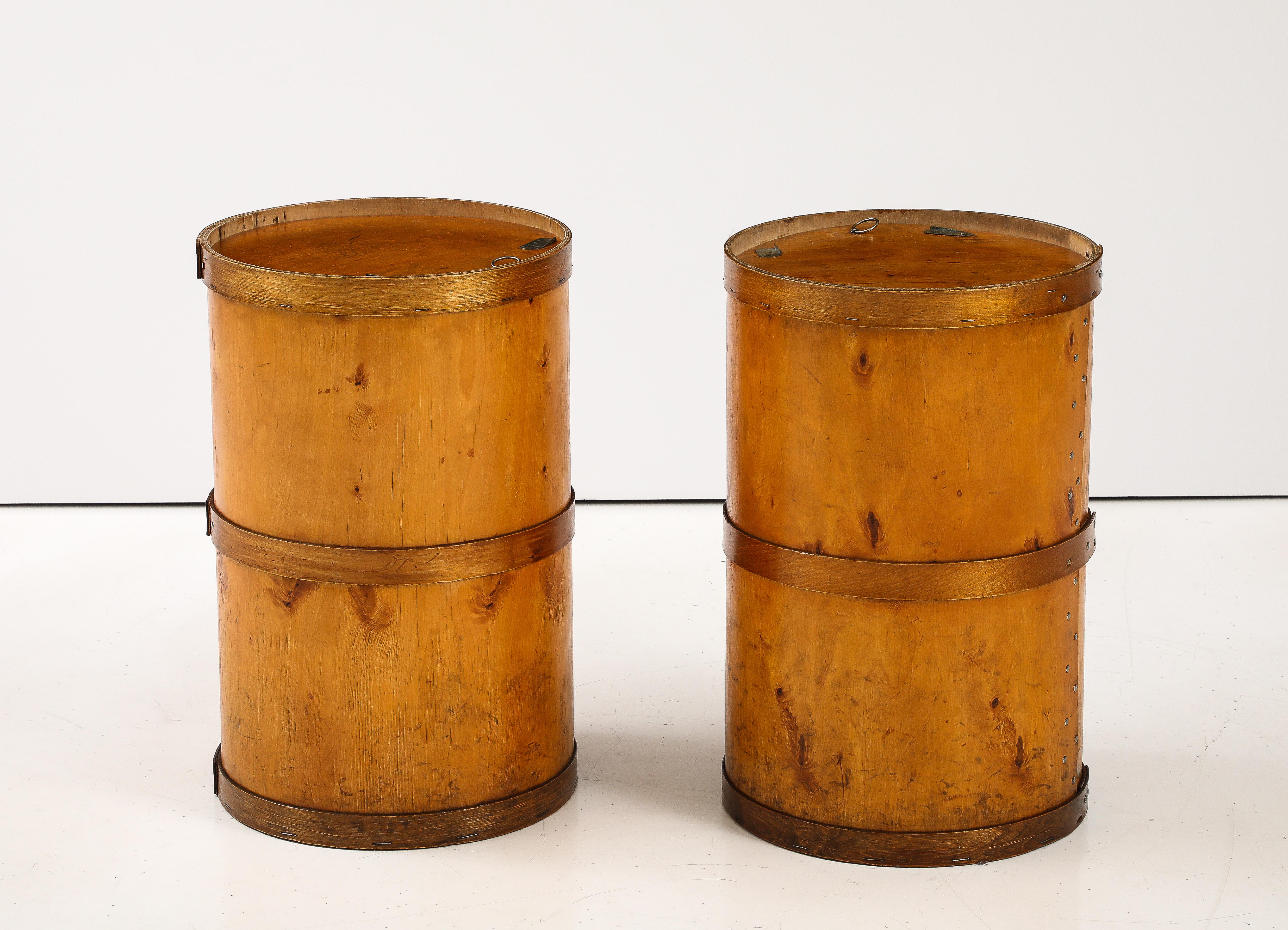 Two Swedish Birch Sugar Barrels, Circa 1960s For Sale 4