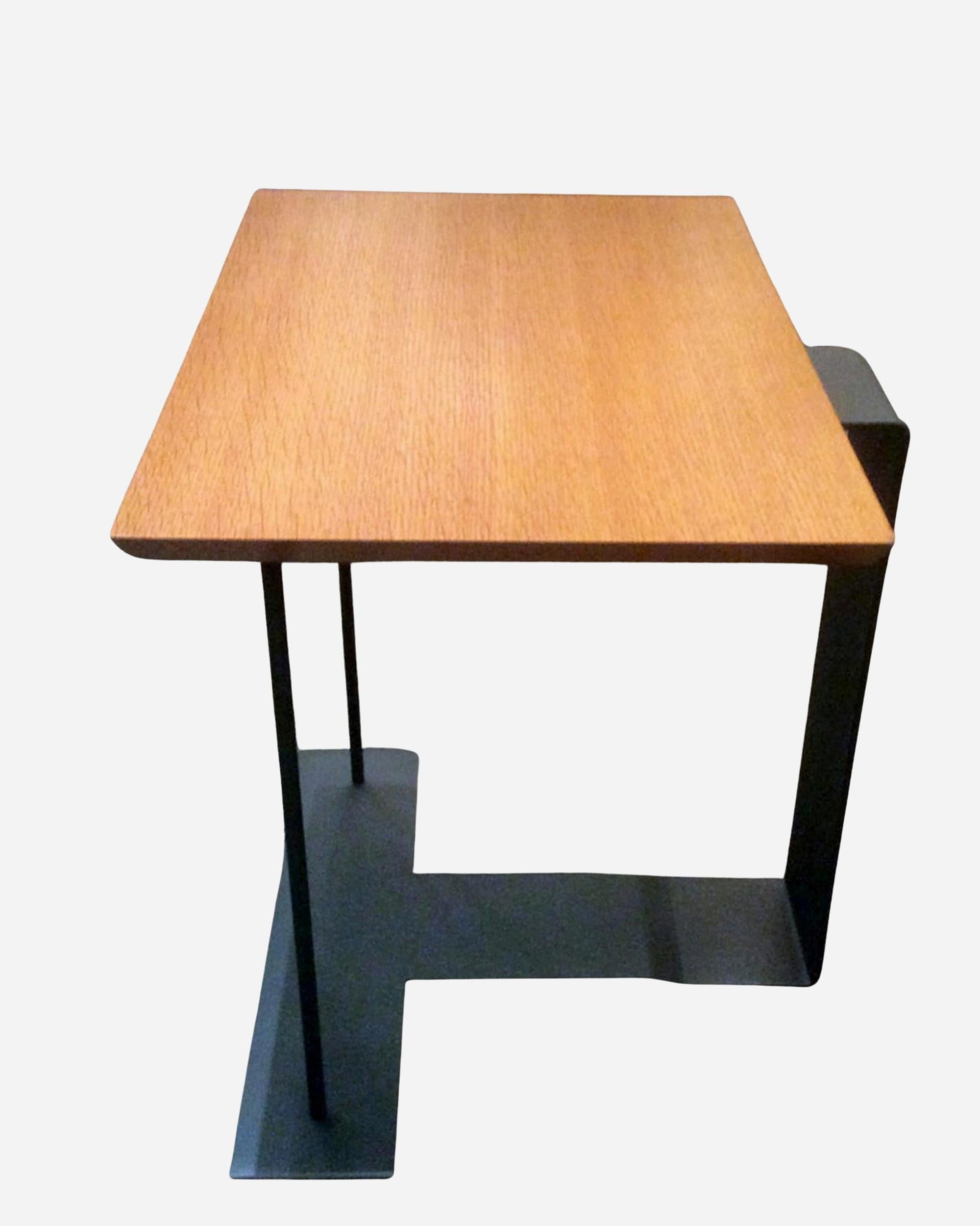 Two side tables model “T 1927”, by Pierre Chareau, published by Ecart International.
Stamped under the top. Base in dark gray lacquered steel, top in veneered oak.
Some pairs available. Each table packed separately.

Biography

Pierre Chareau (1883