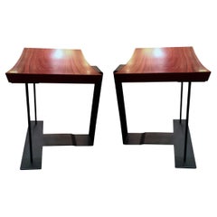 Two “T 1927” model stools, by Pierre Chareau, Ed. Ecart International, France