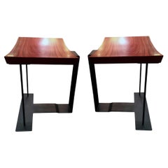 Two “T 1927” model stools by Pierre Chareau Editions Ecart International, France