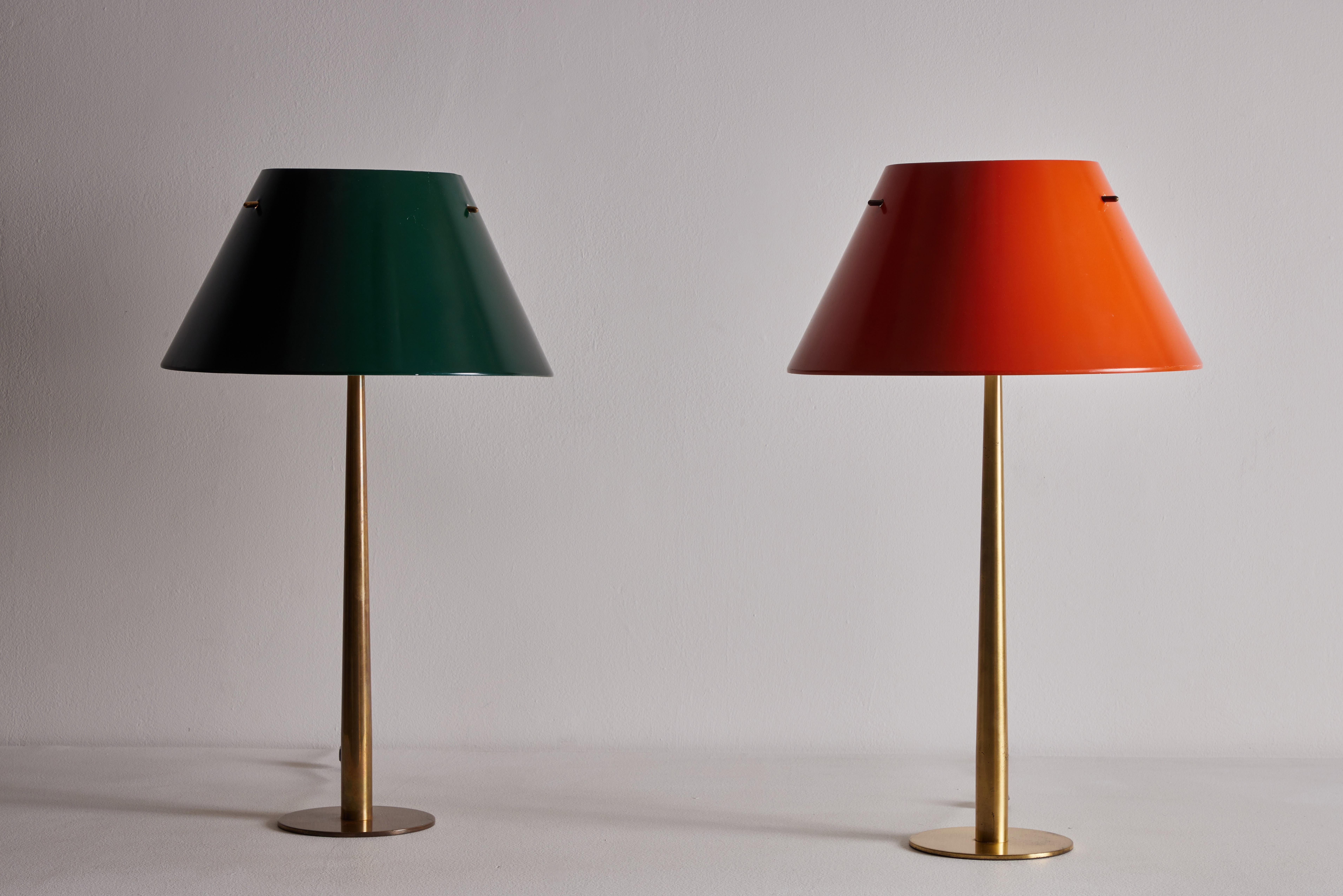Mid-Century Modern Two Table Lamps by Hans Agne-Jakobsson for Markaryd