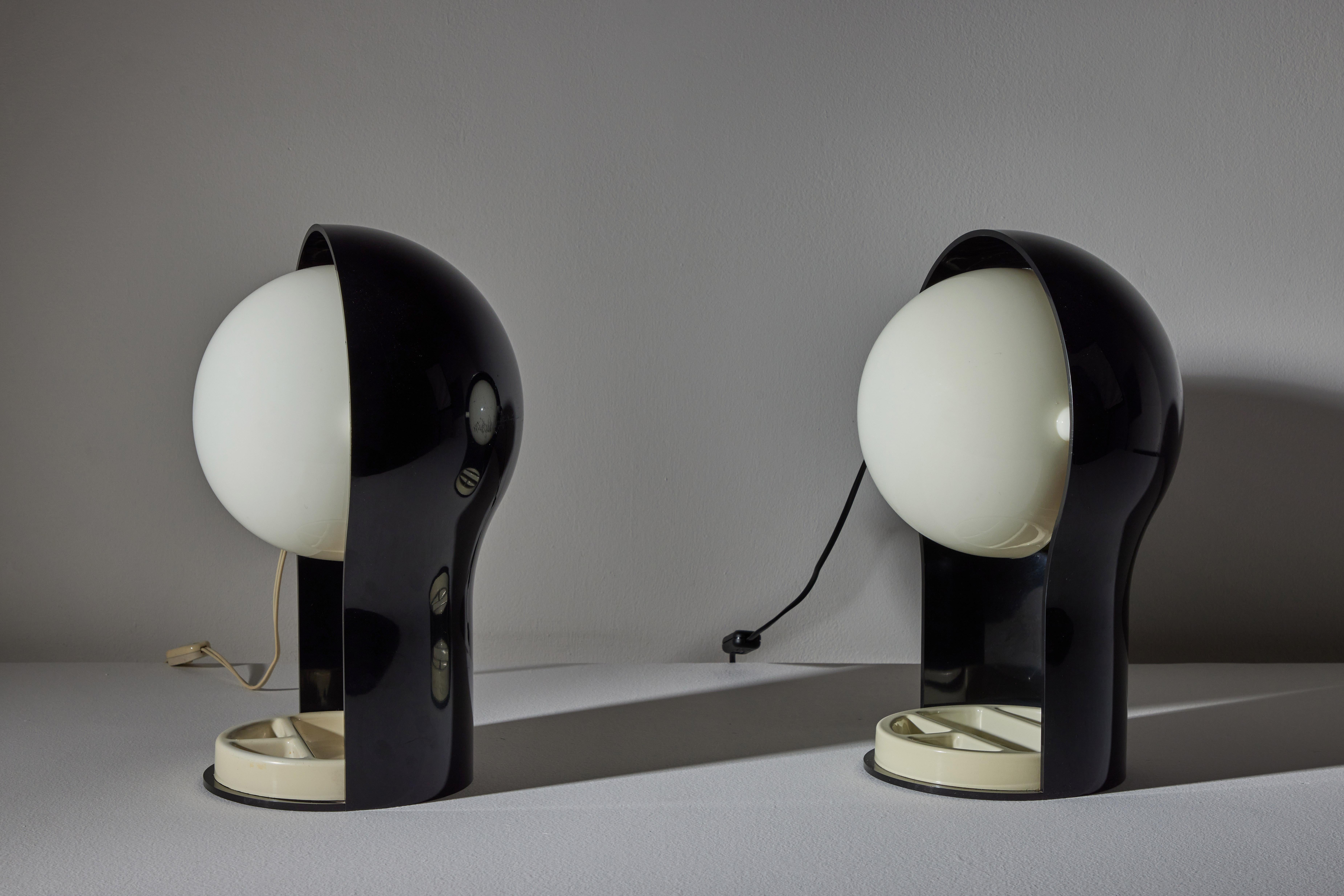 Enameled Table Lamps by Vico Magistretti for Artemide For Sale