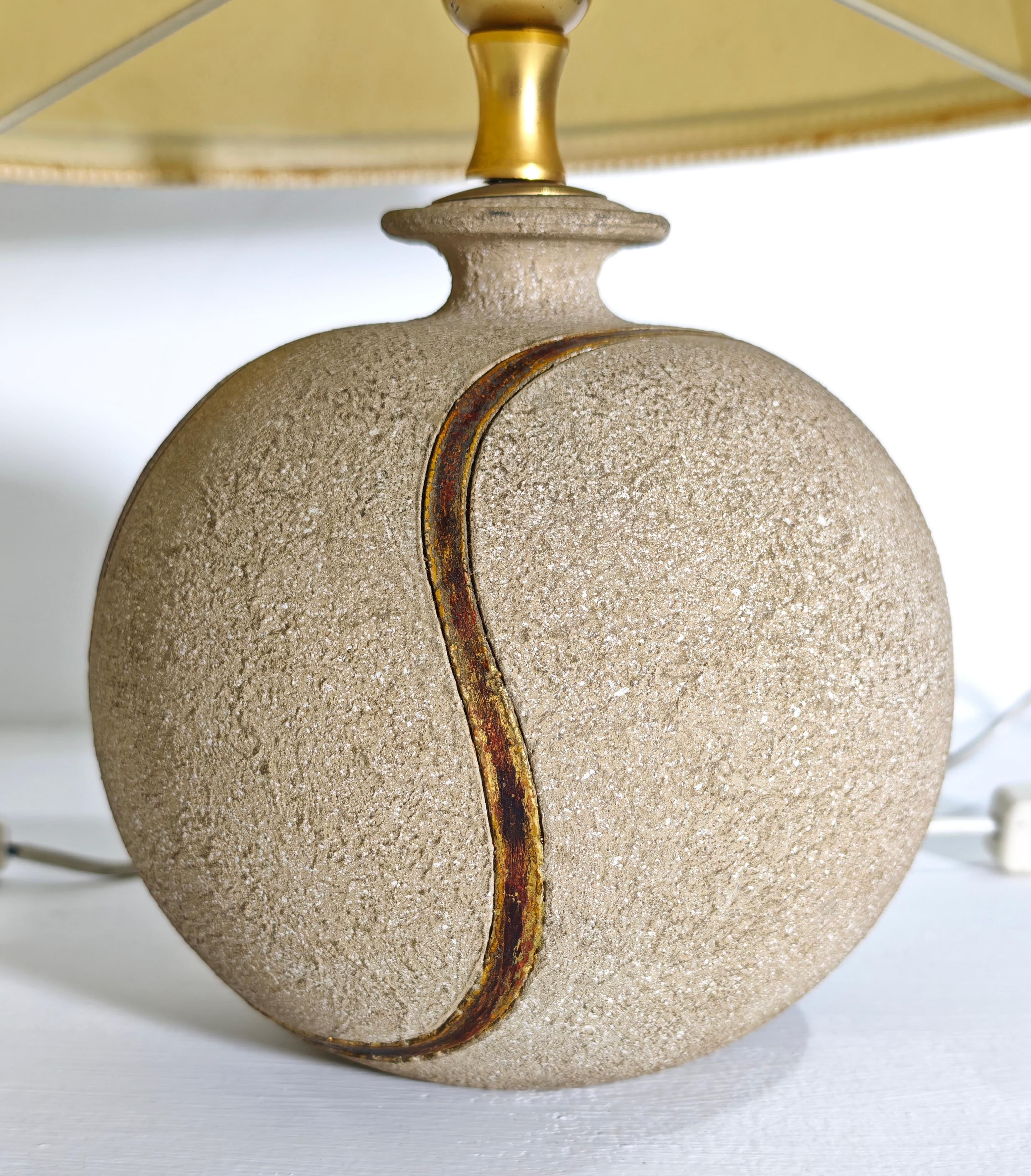 Two Table Lamps Ceramic / Stone Zaccagnini Design Italy 70s Mid-Century Modern im Angebot 4