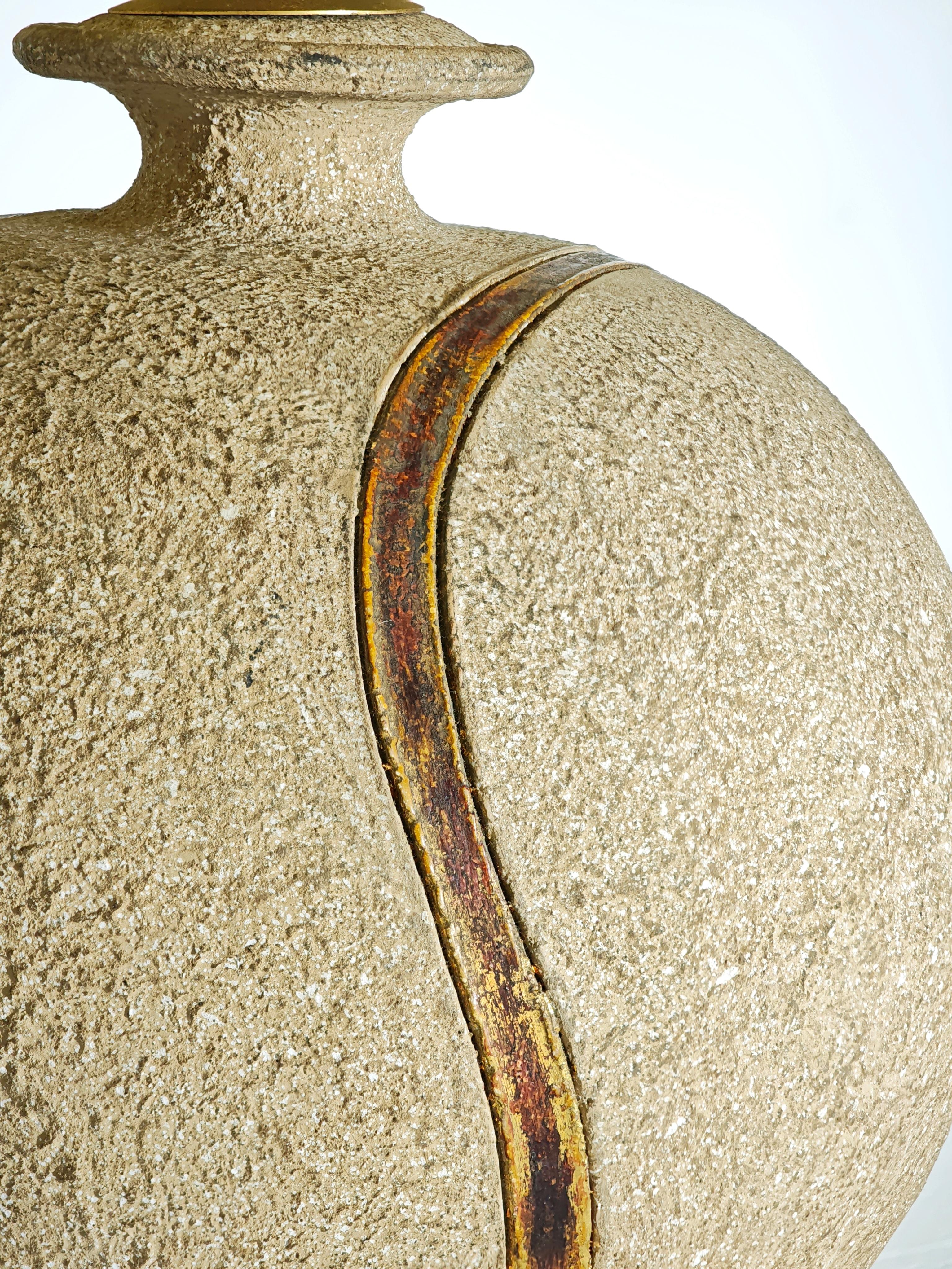 Two Table Lamps Ceramic / Stone Zaccagnini Design Italy 70s Mid-Century Modern im Angebot 2