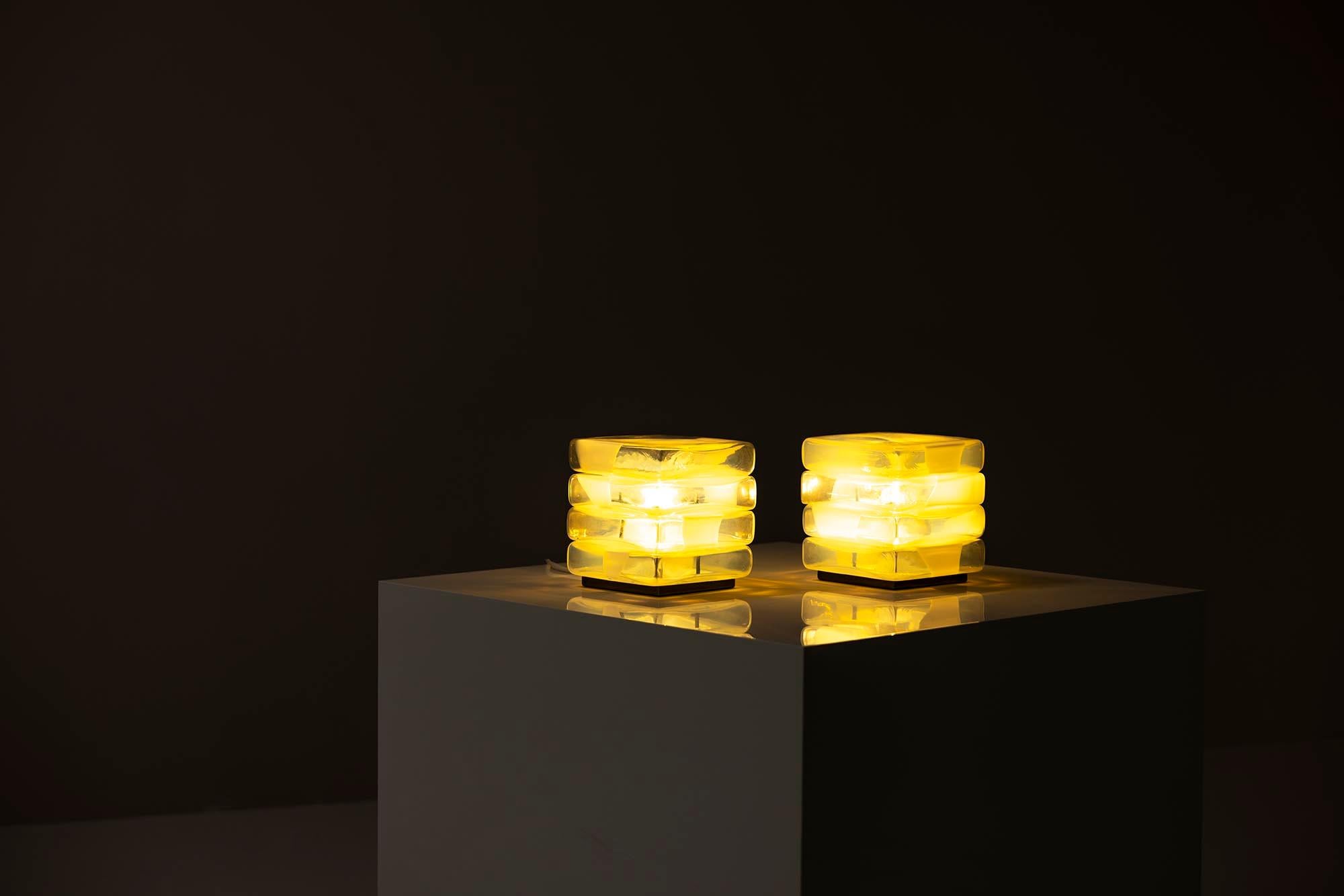 Two Table Lamps Mod. LT310 by Carlo Nason for Mazzega, Italy 1970s in vendita 4