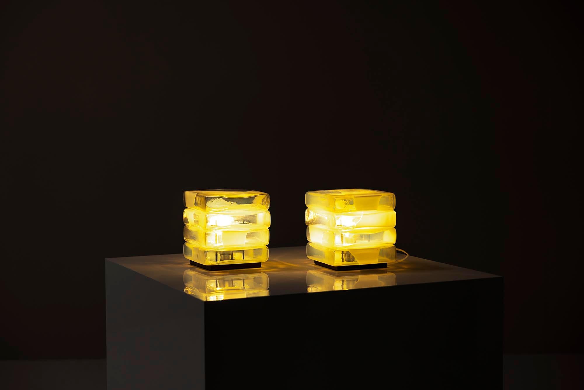 Two Table Lamps Mod. LT310 by Carlo Nason for Mazzega, Italy 1970s in vendita 2