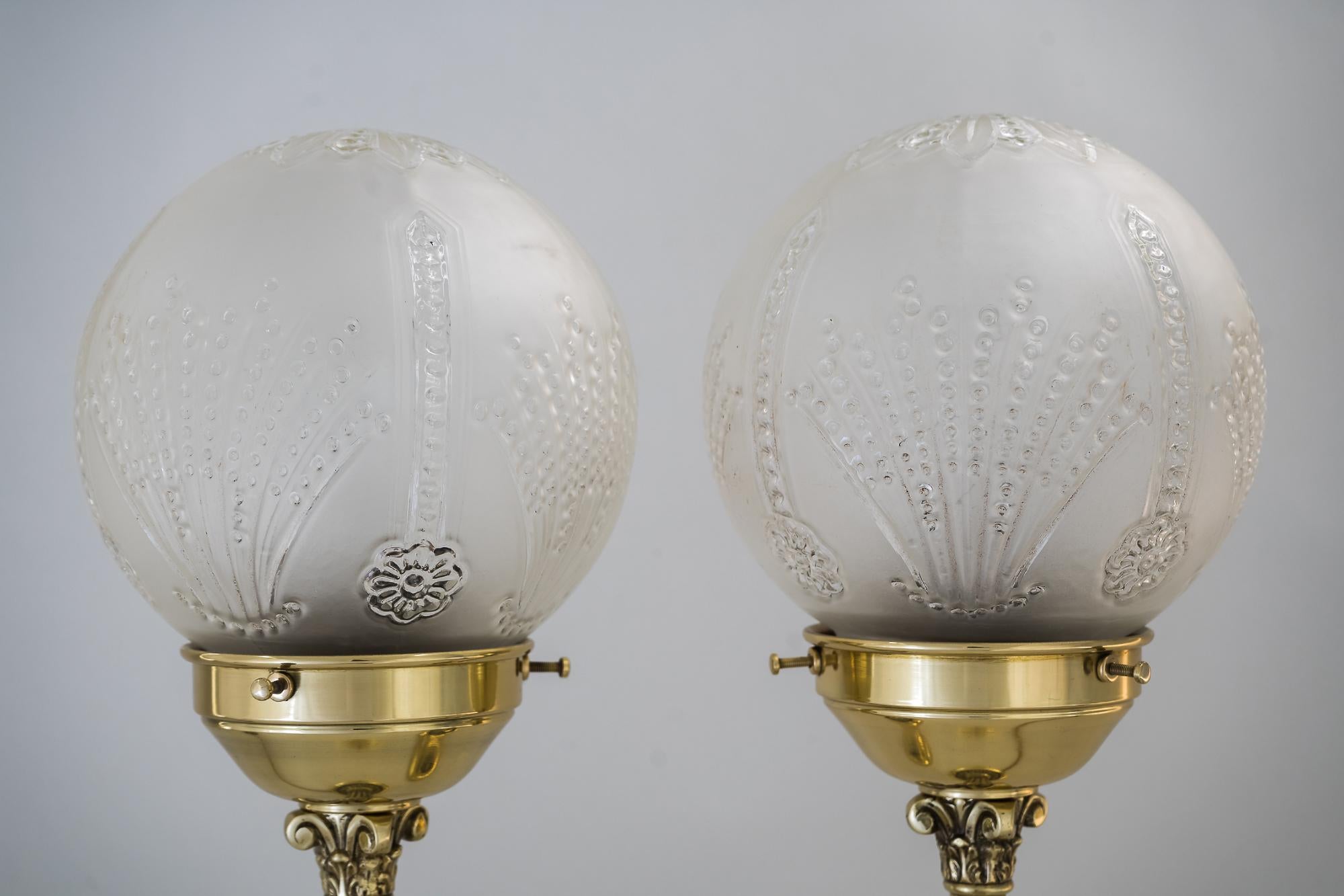 Early 20th Century Two Table Lamps, Vienna, circa 1920s