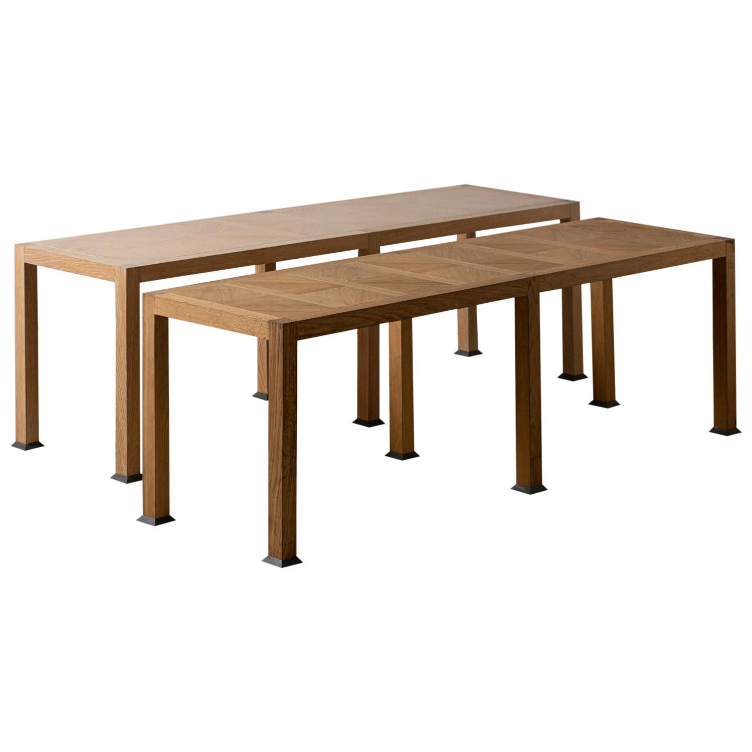 Two Tables or Benches, Ecart International, France, circa 2000 For Sale