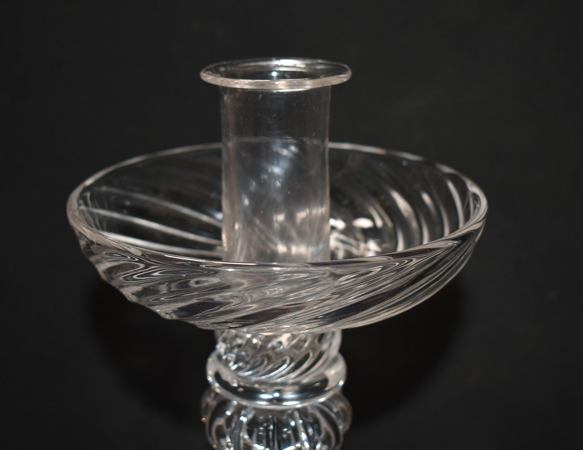 Two Tall Signed Seguso Handblown Glass Candlesticks For Sale 1
