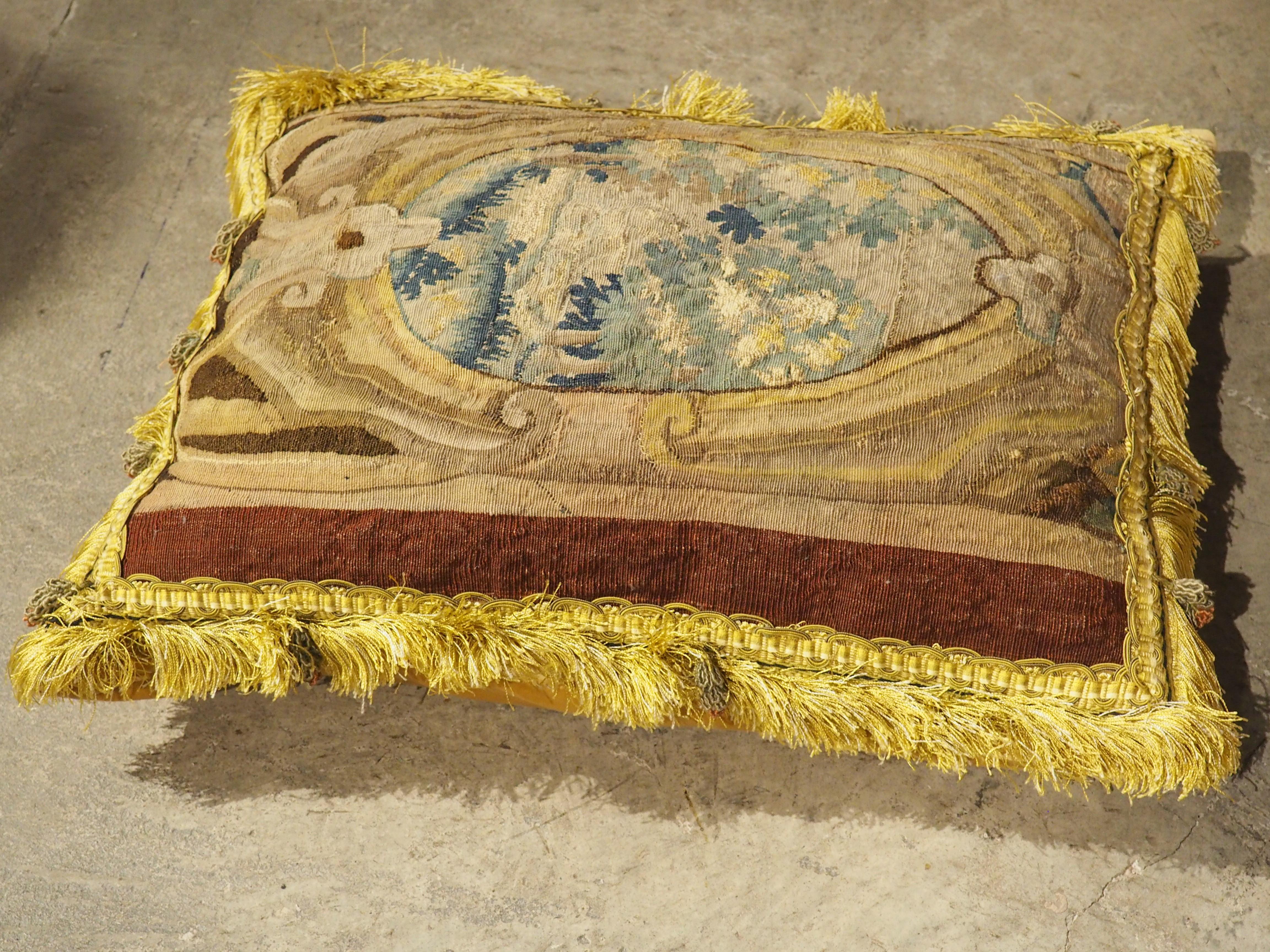 Two Tapestry Pillows from 17th Century Audenarde Fragments 3