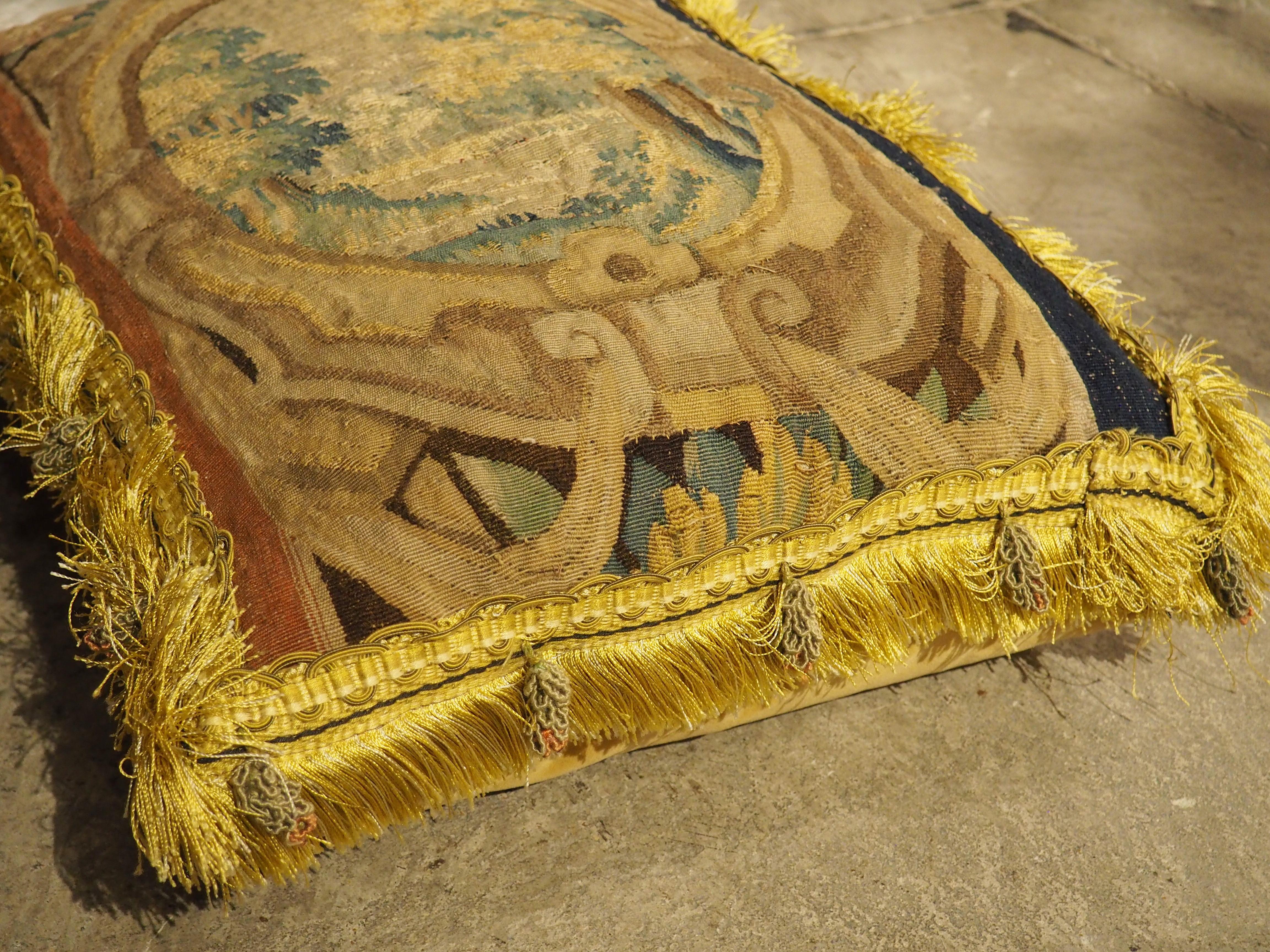 Two Tapestry Pillows from 17th Century Audenarde Fragments 6