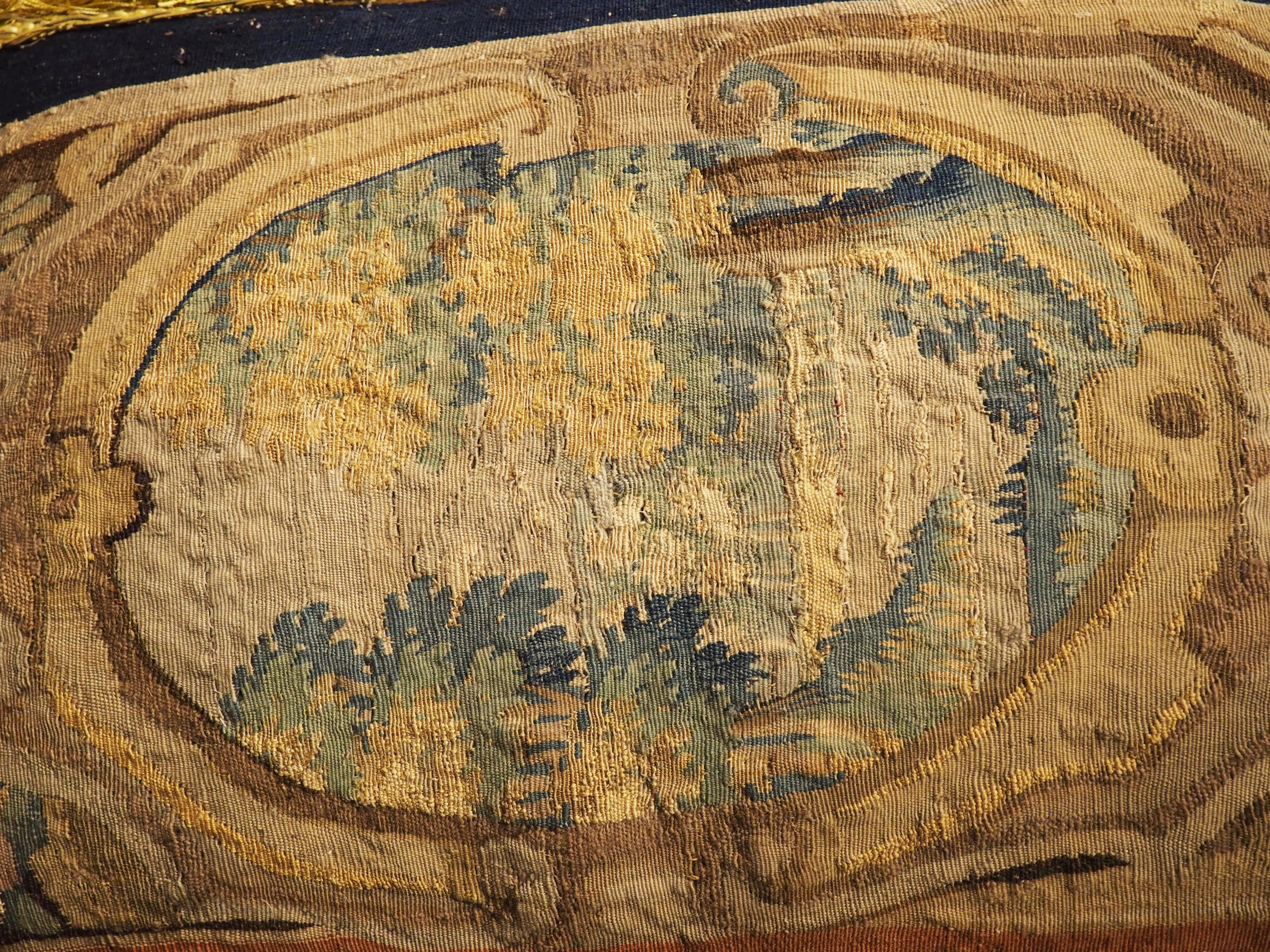 Two Tapestry Pillows from 17th Century Audenarde Fragments 7