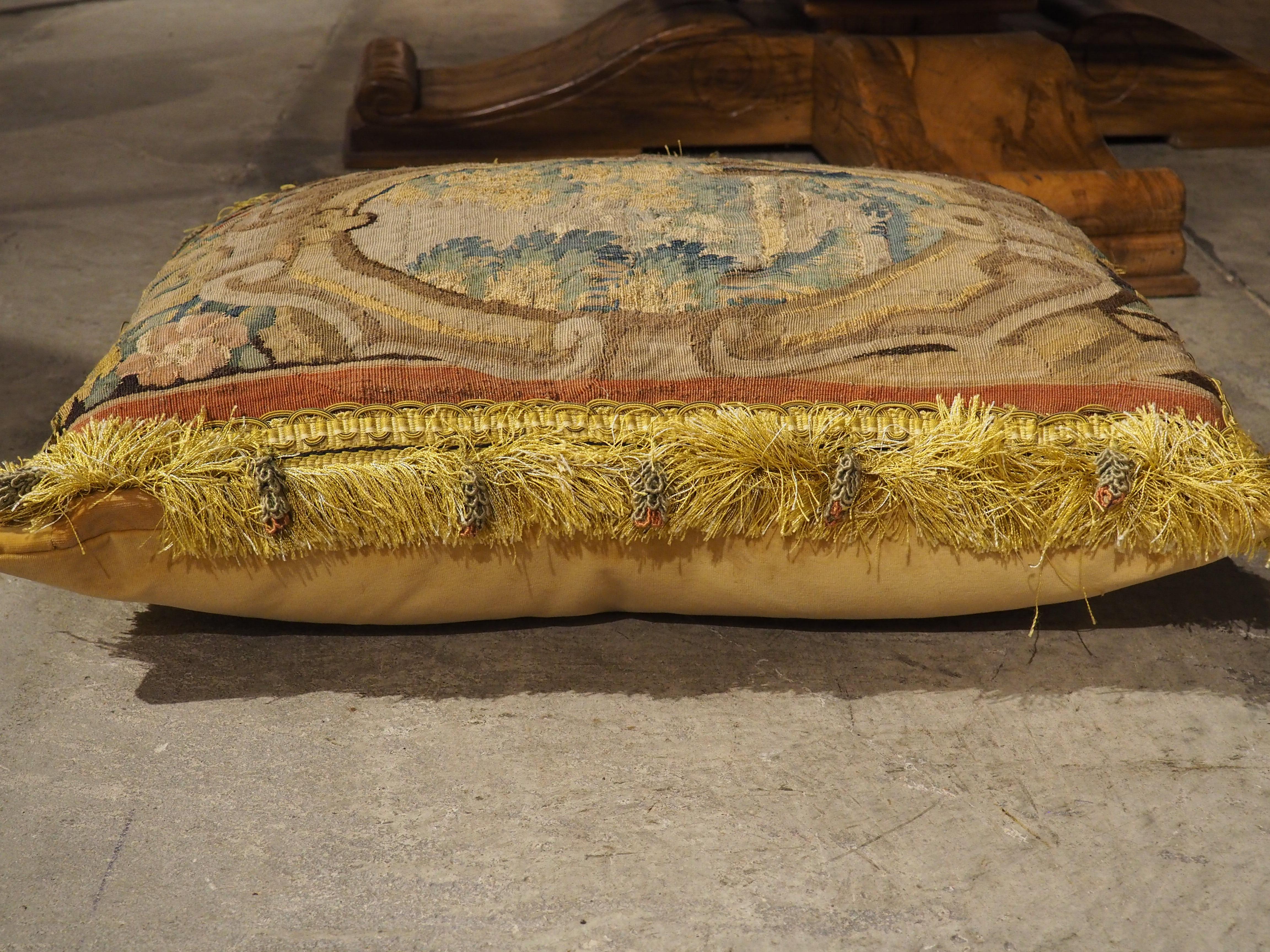 Two Tapestry Pillows from 17th Century Audenarde Fragments 10