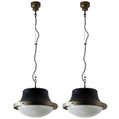 Two Tau Pendant Lights by Sergio Mazza for Artemide