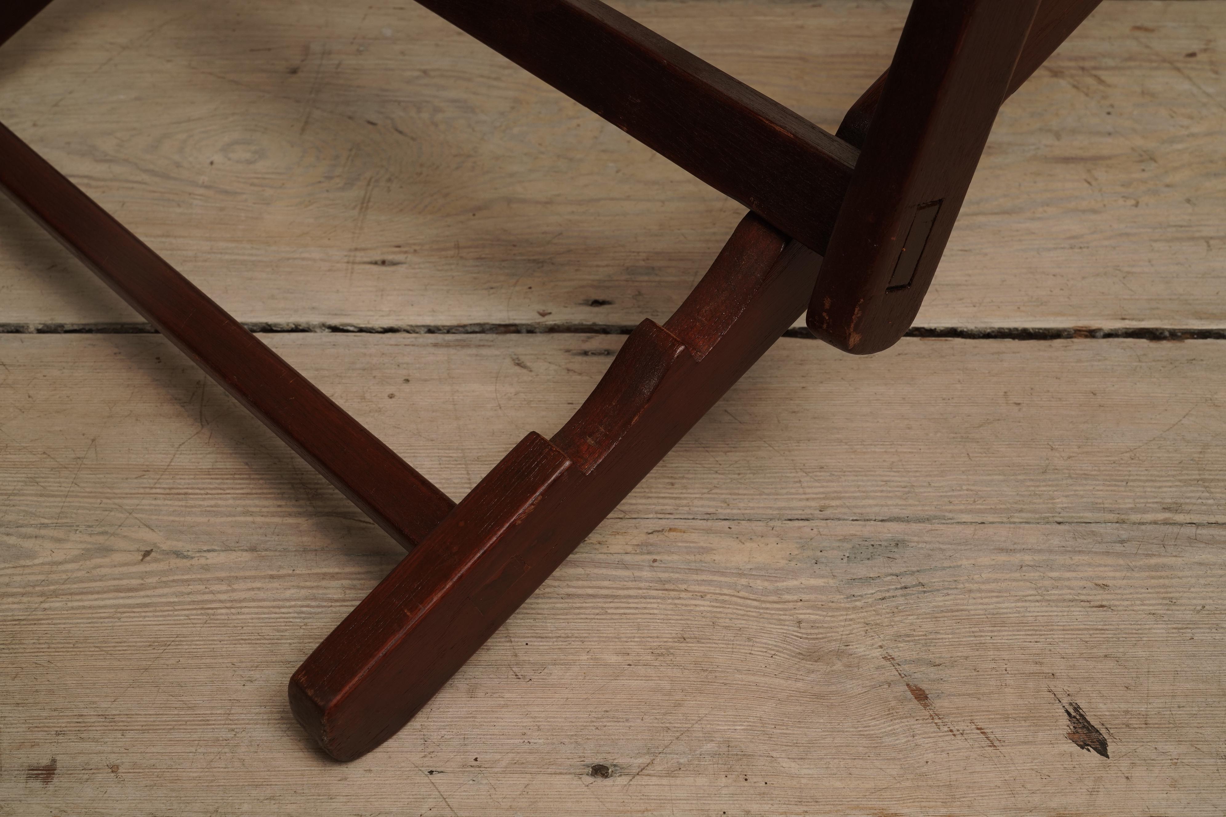20th Century Two Teak Folding Canvas Adjustable Chairs, British Colonial