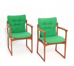 Two Teak Mid-Century Modern Armchairs by Vamdrup Stolefabrik, 1960s