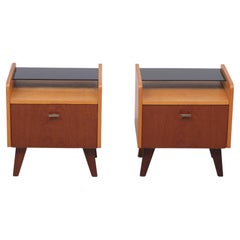 Two Teak nightstands Dutch 1960s