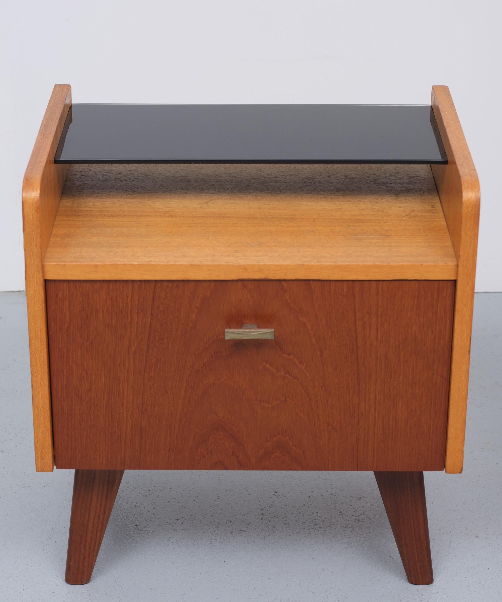 Two Teak nightstands Dutch 1960s For Sale 2