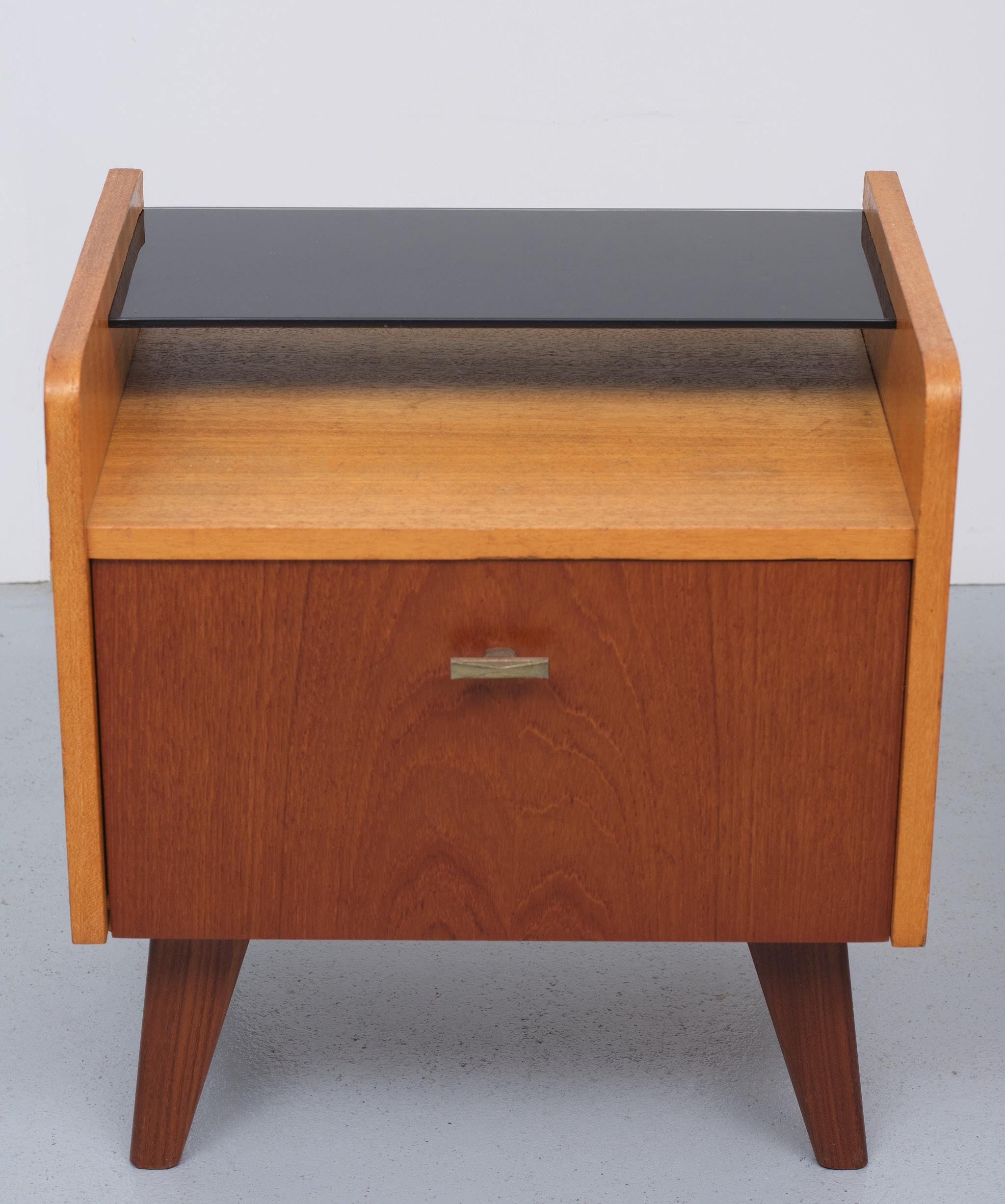 Two Teak nightstands Dutch 1960s For Sale 2