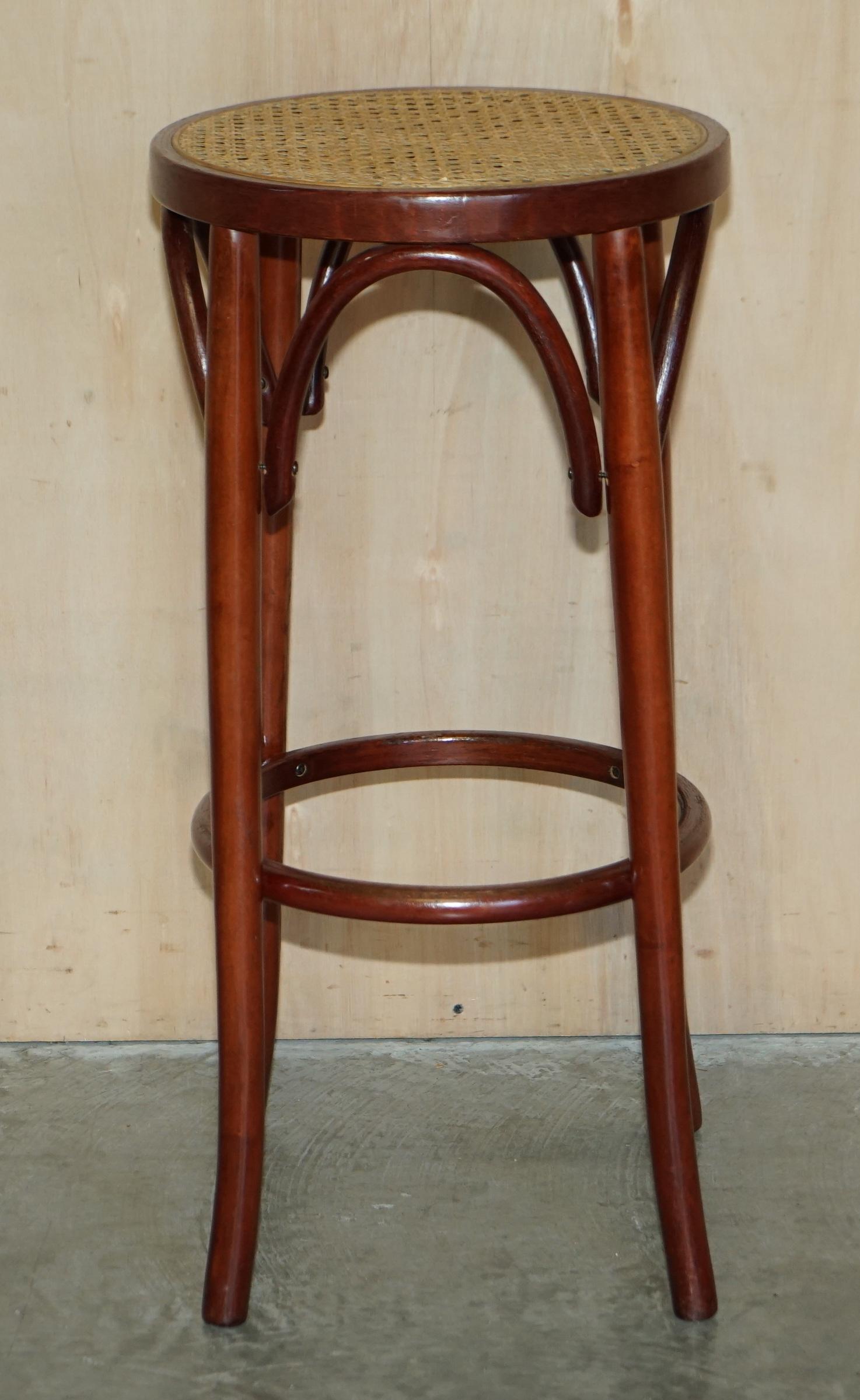 Two Thonet Style Bentwood Tall Kitchen Bar Stools with Elegant Frames 2 6