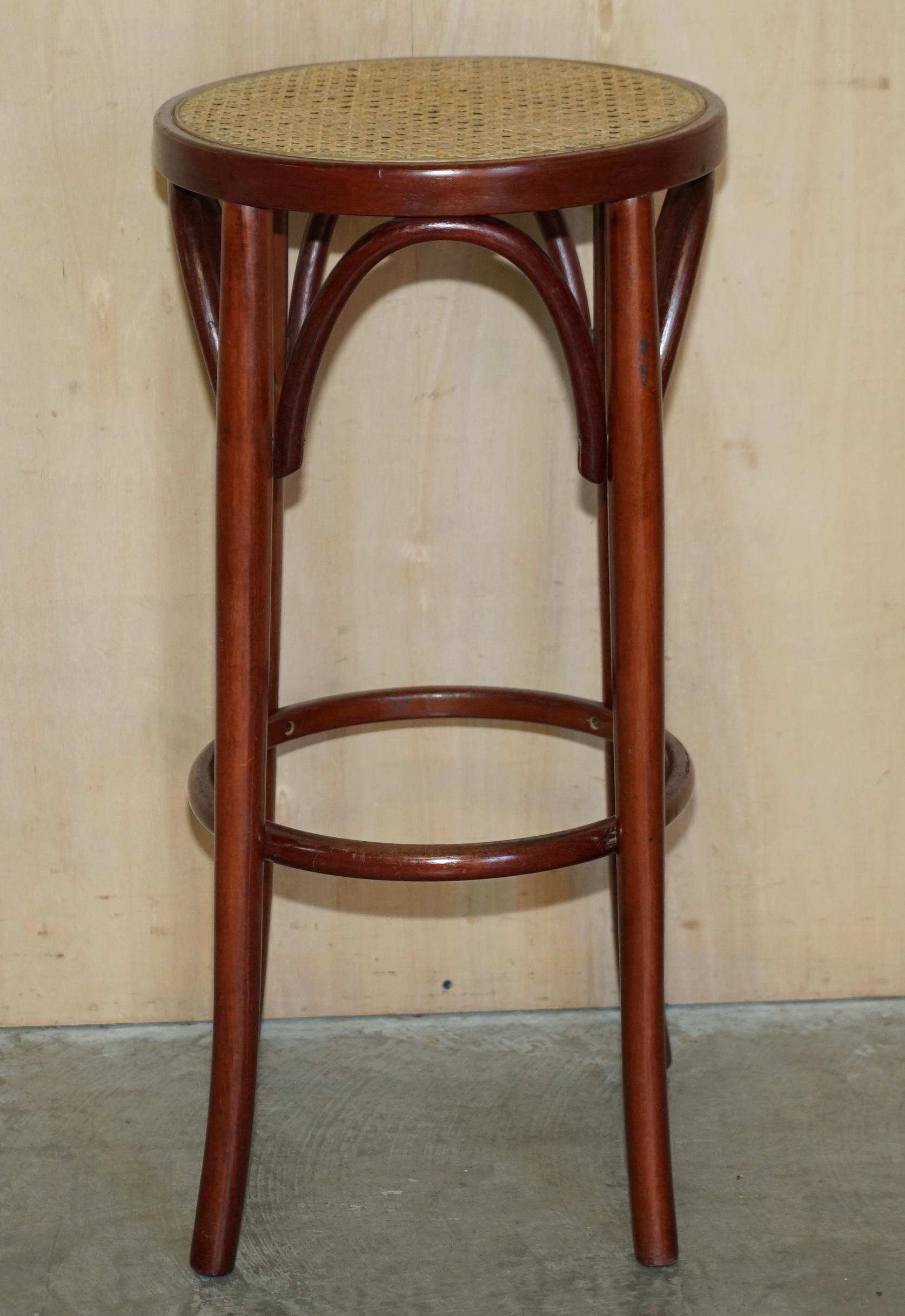 Two Thonet Style Bentwood Tall Kitchen Bar Stools with Elegant Frames 2 2