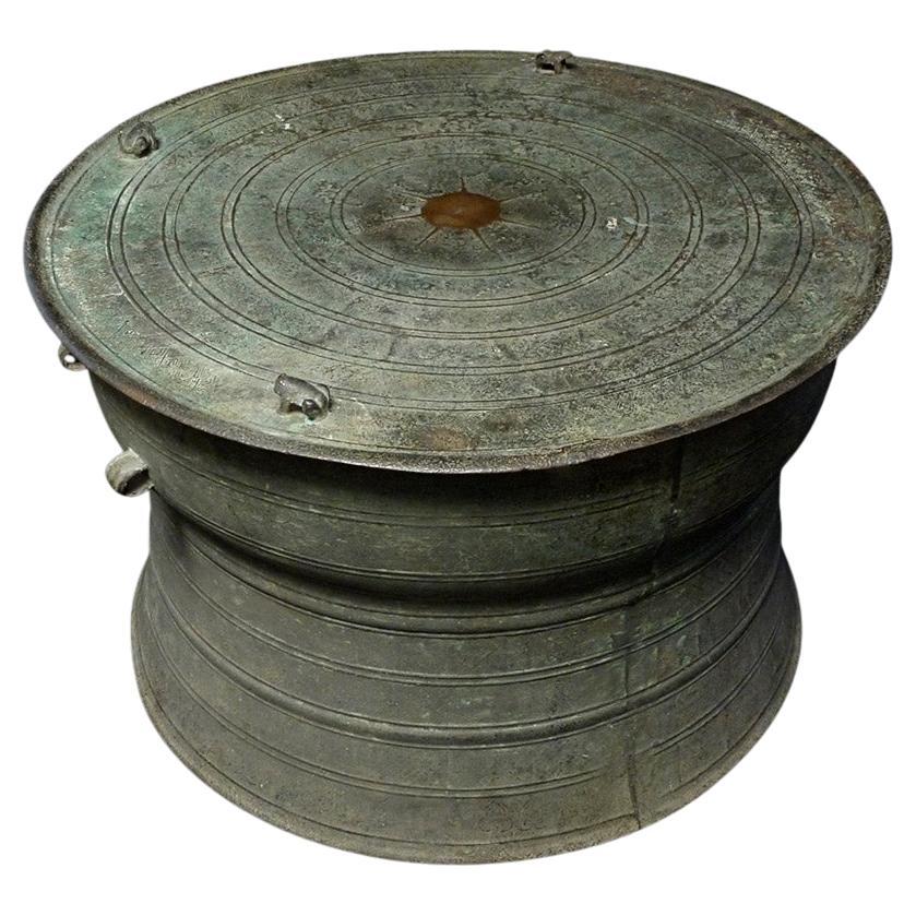 Two Thousand Year Old Han Frog Drum-Rare Chinese Rain Drum Southern China/Yunnan For Sale