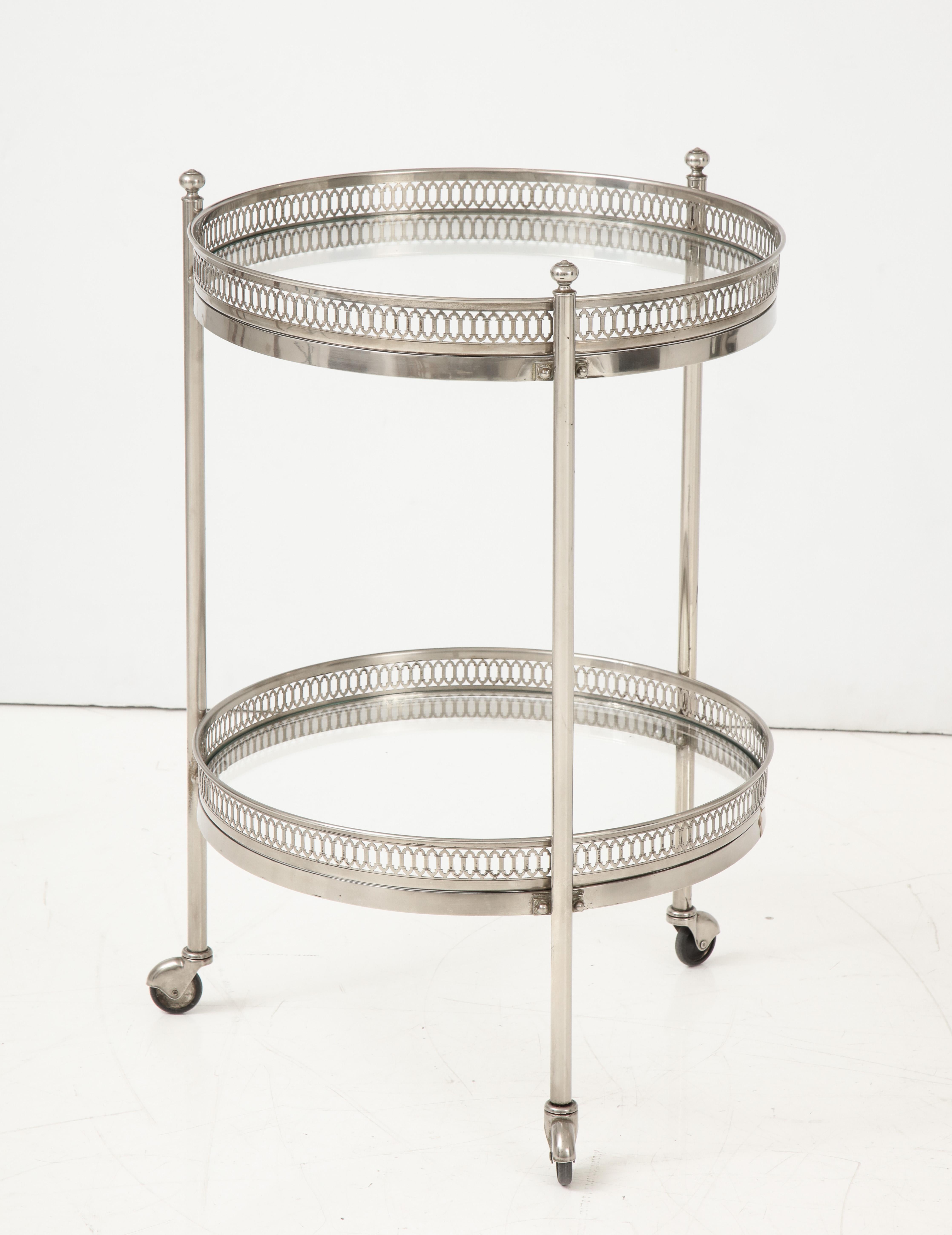 Two-Tier Bar Cart in Polished Nickel 5