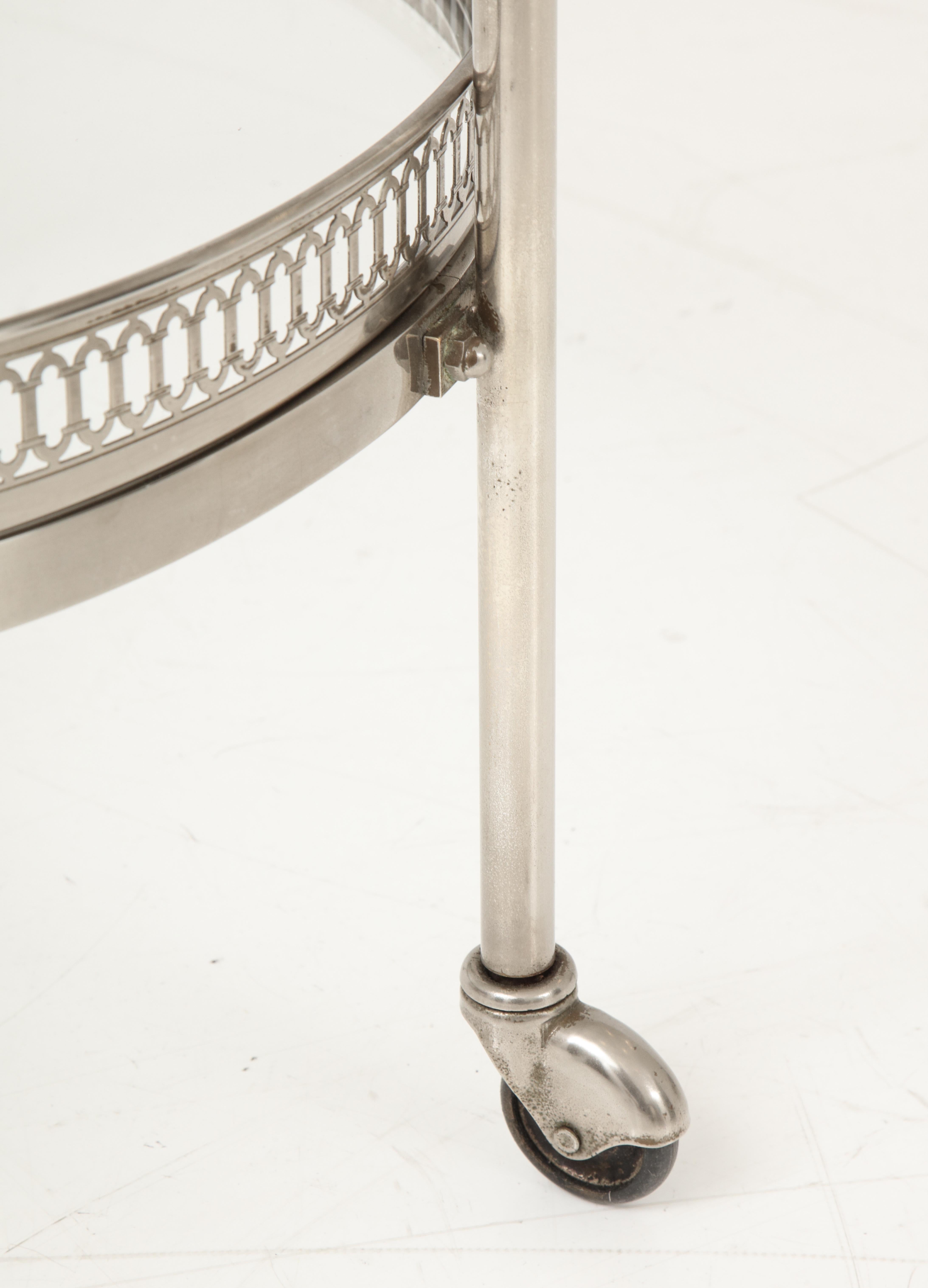 Two-Tier Bar Cart in Polished Nickel 1