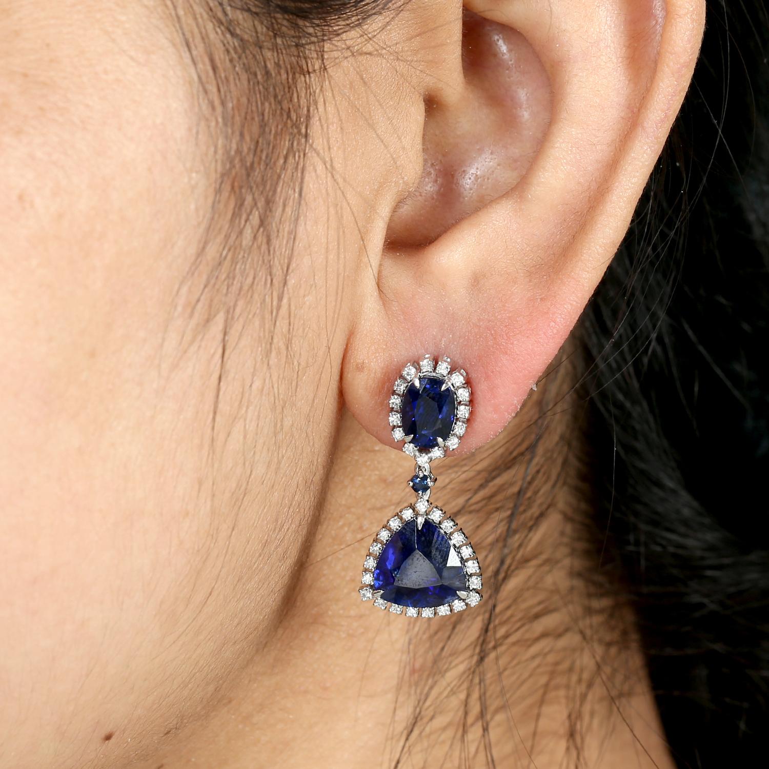 18KT:6.286g,D:0.62ct, Sapp:13.55ct,