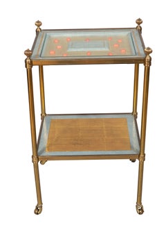 Two Tier Brass Table by Mallett