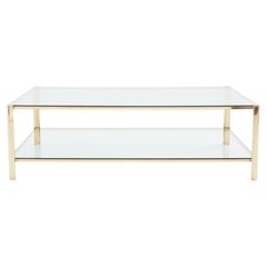 Two-tier Bronze coffee table by Jacques Quinet for Broncz 1960s