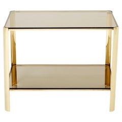 Two-Tier Bronze Side Table by J.T. Lepelletier for Broncz, 1960s