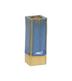 Two-Tier Ceramic Cloud Side Table & Stool in Blue Opal by BZIPPY