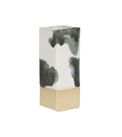 Two-Tier Ceramic Cloud Side Table & Stool in Drippy Palladium by BZIPPY