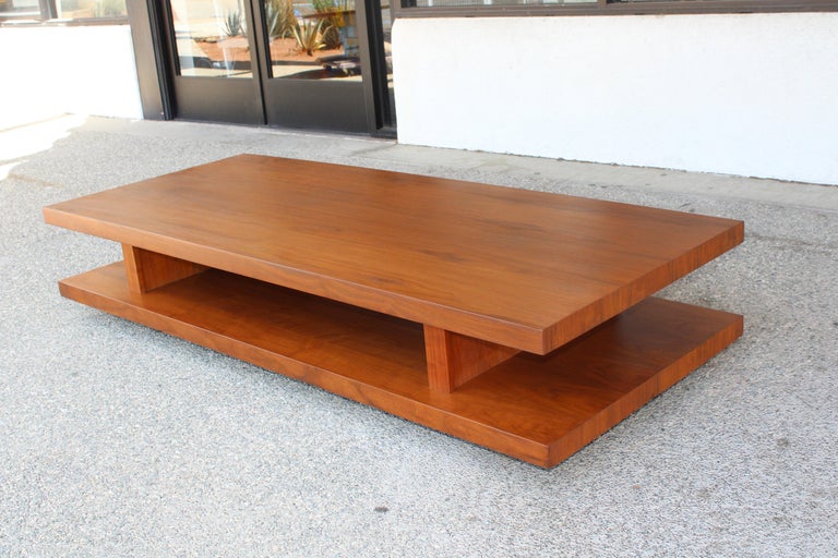 Two Tier Coffee Table on Rollers, style of Van Keppel Green (VKG