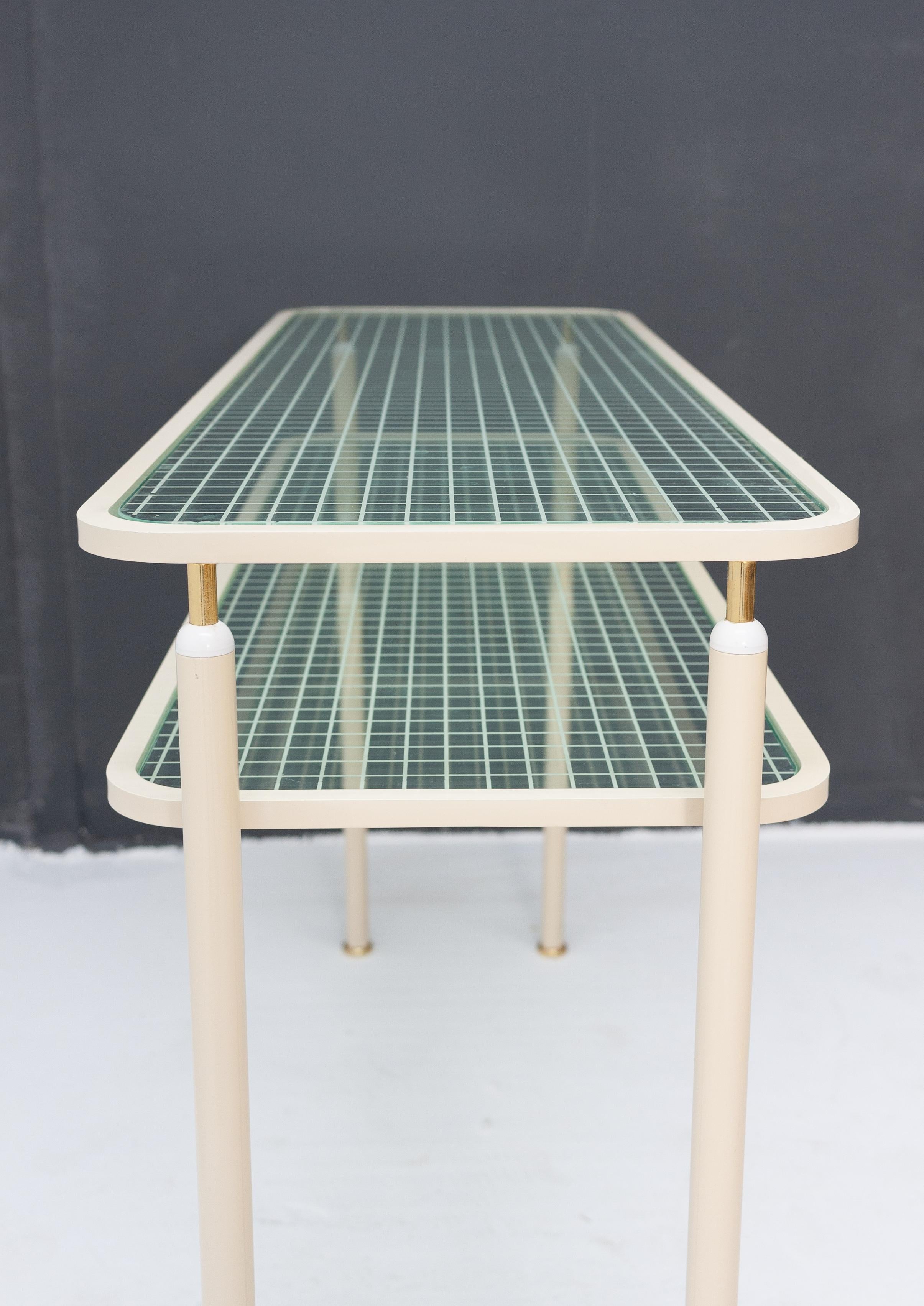 two tier console table