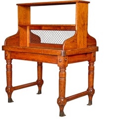 Two Tier Desk with Cool Iron Feet from a Ship Post Office