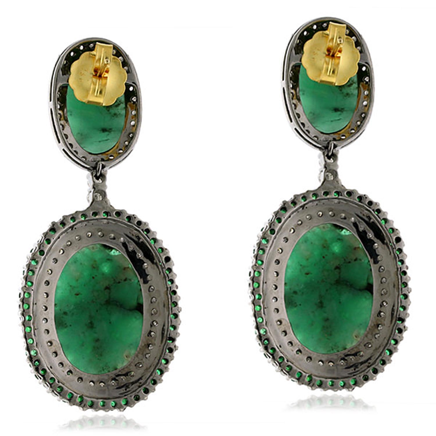 18KT:2,2g,D:2,47ct,SI:17,32g EMER:29,42ct, 58X25MM