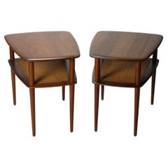 Two tier end tables by Peter Hvidt and Oral Molgaard Nielsen 