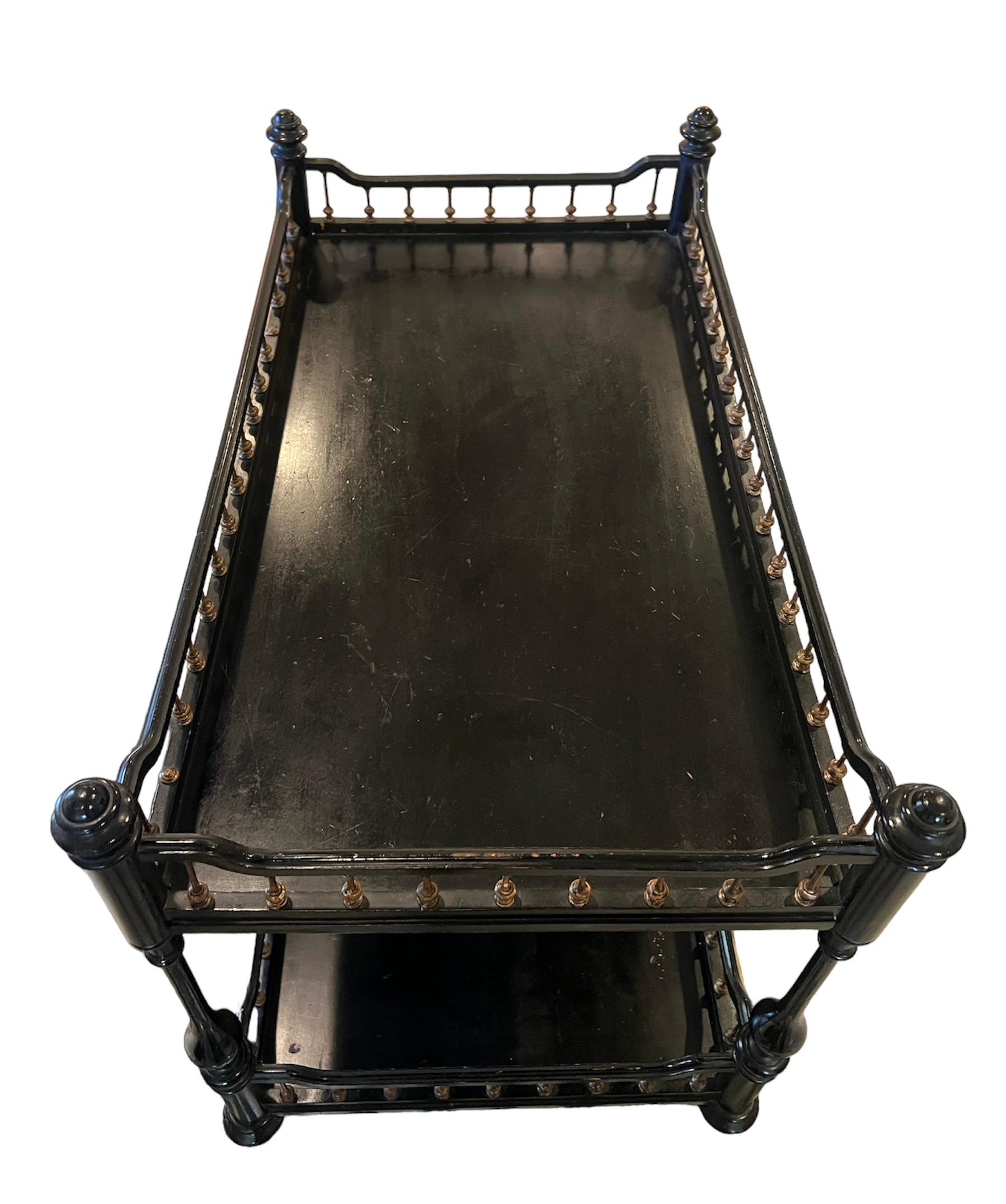 Victorian Two-Tier Etagere with Casters For Sale