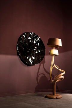 Two Tier Floor Lamp Made by Bending Wood