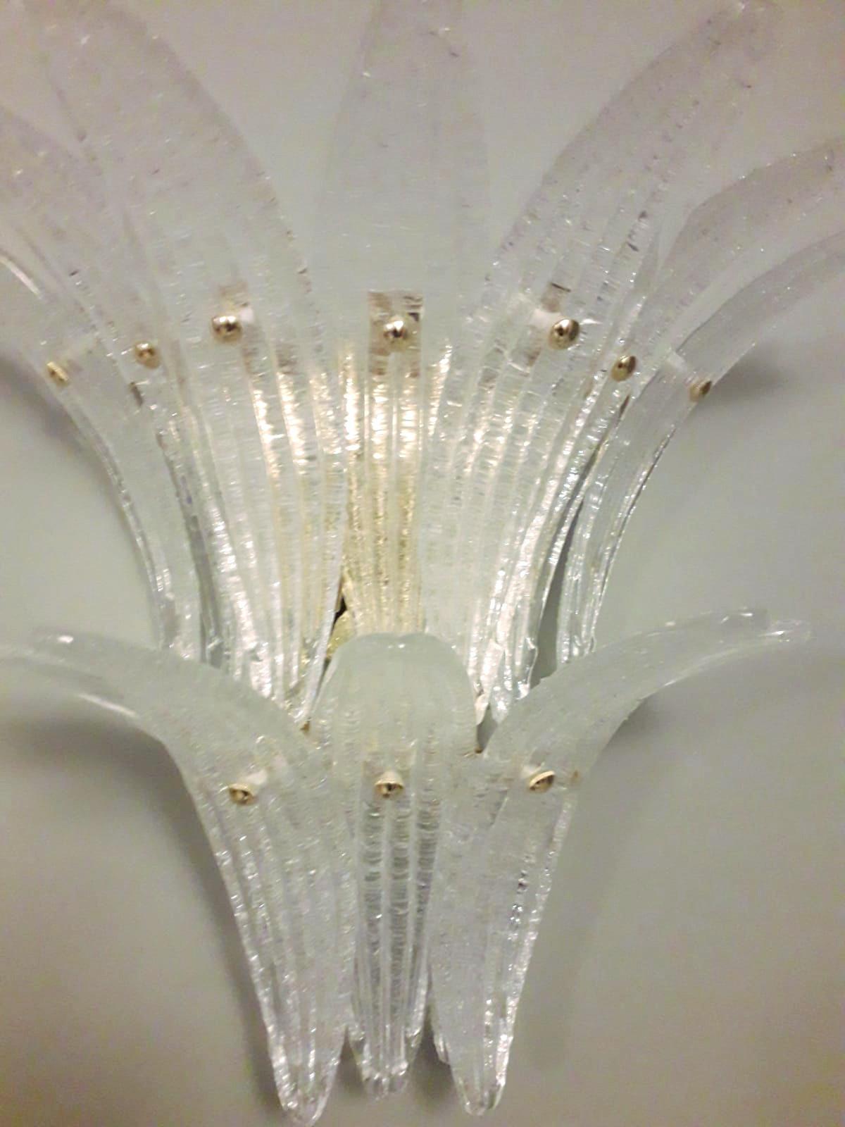 Verre de Murano Applique Graniglia Palmette à deux étages