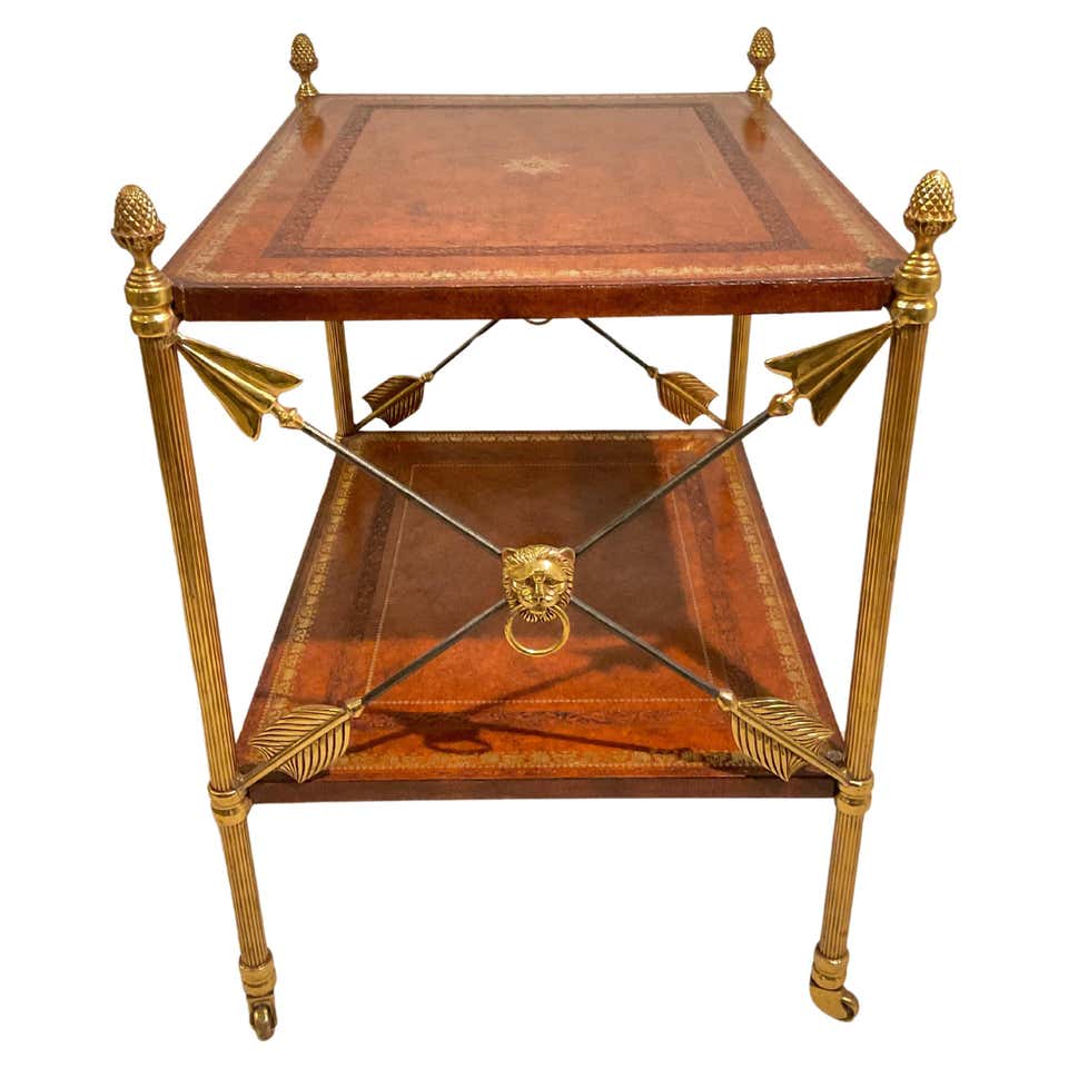Two-Tier Brass and Glass Side Table at 1stDibs