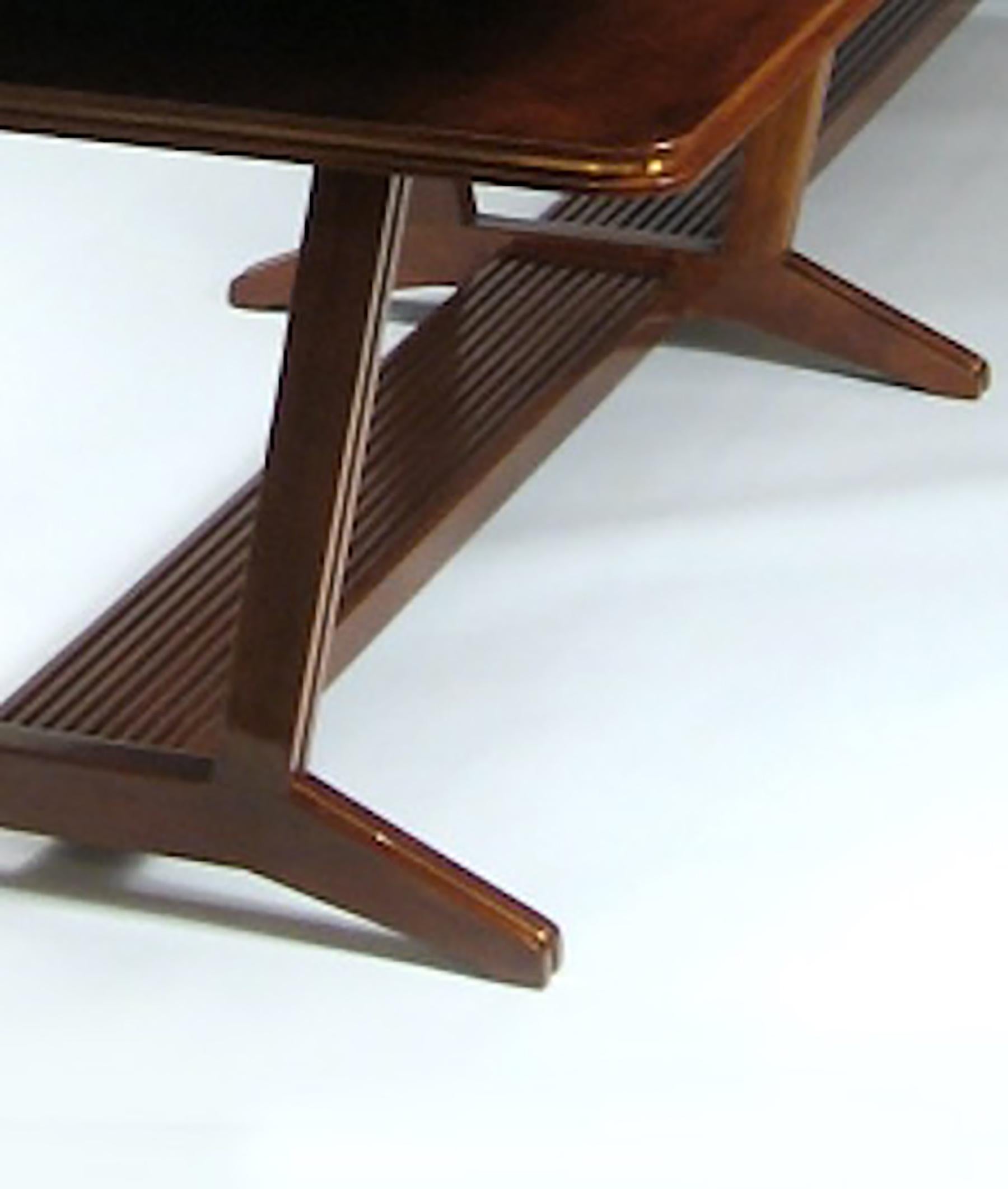 Italian Two-Tier Library or Conference Table, Italy, Art Moderne, circa 1940