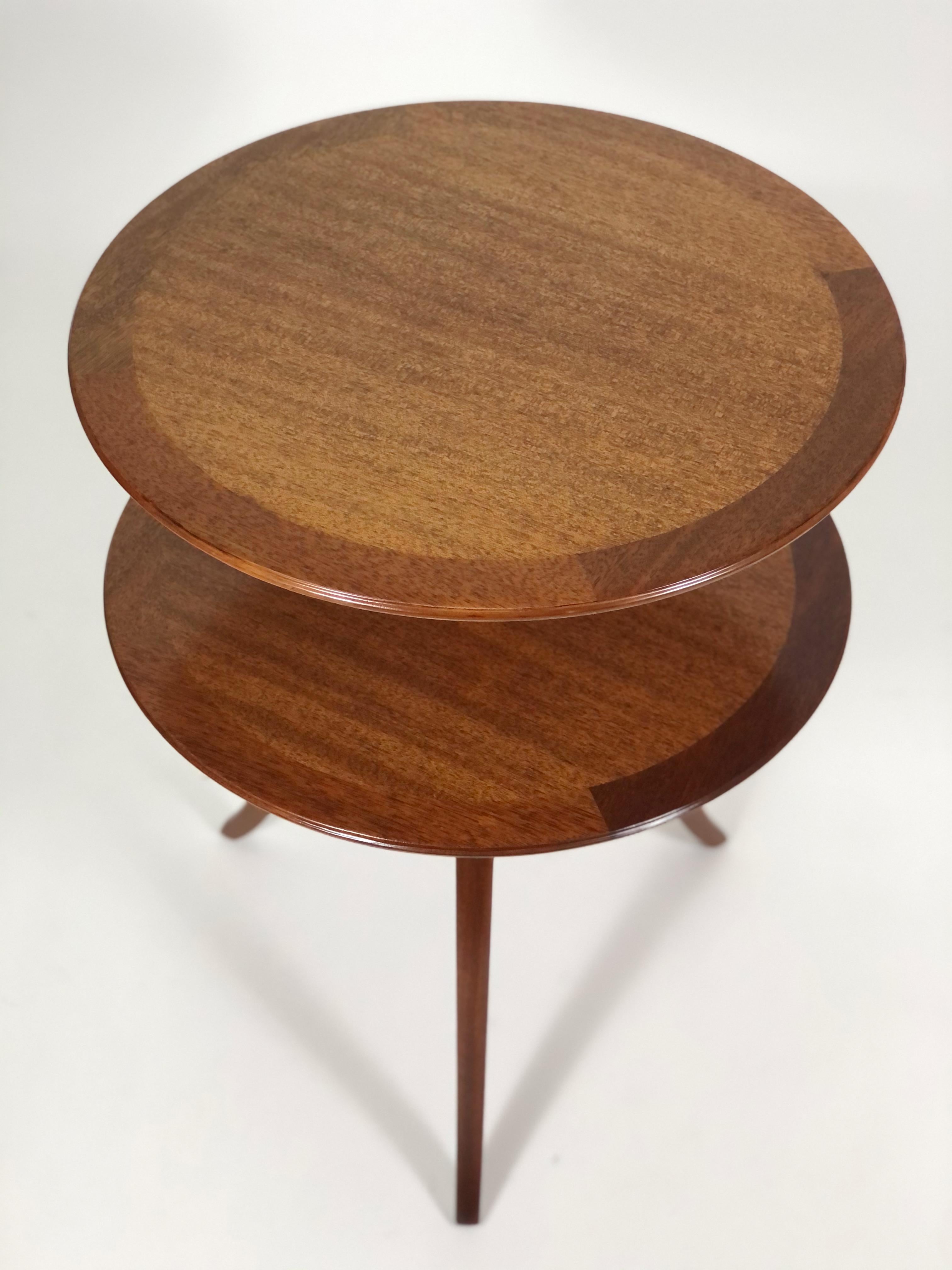 Modern Two-Tier Mahogany Side Table by Edward Wormley for Dunbar