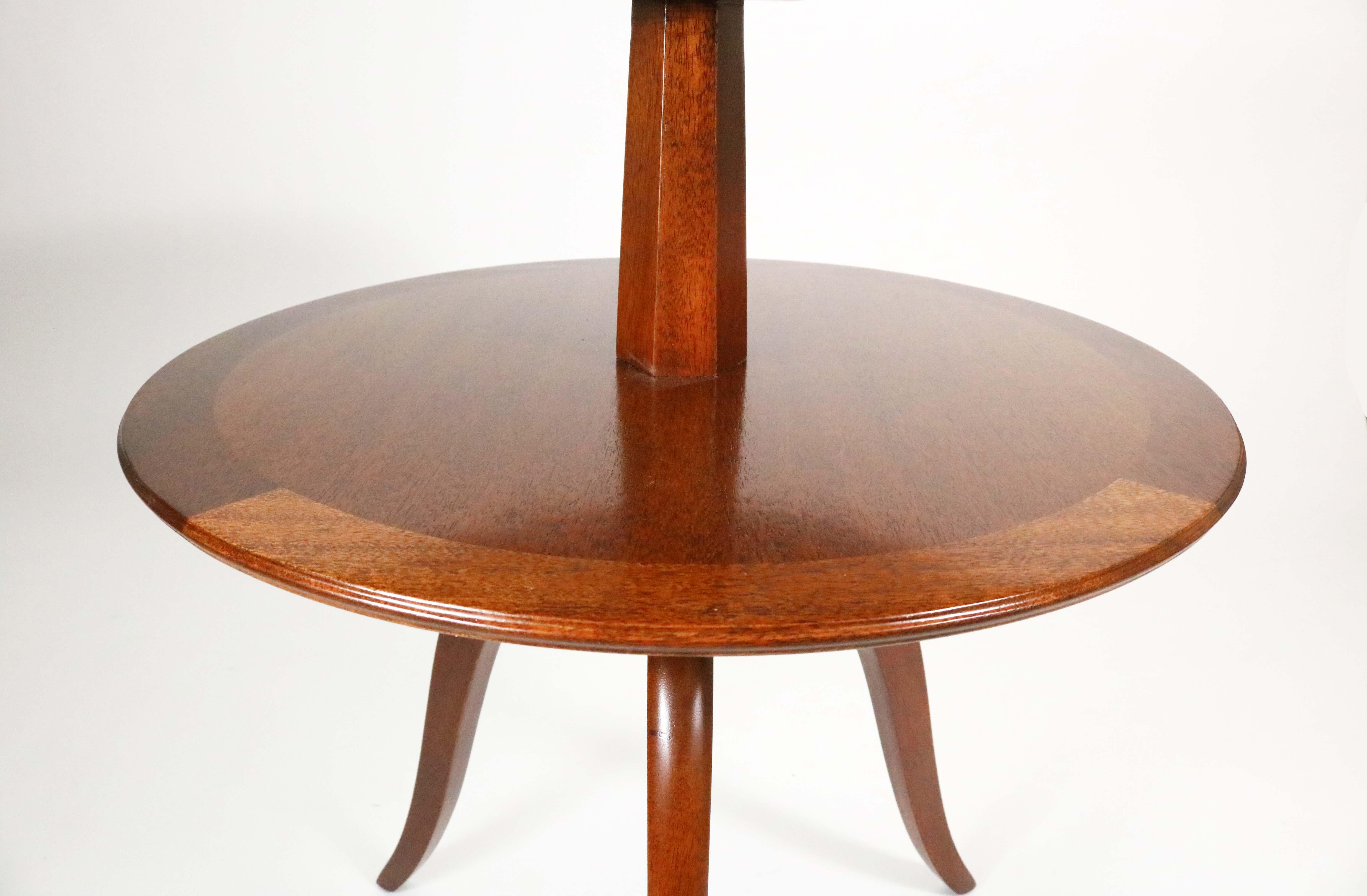 Two-Tier Mahogany Side Table by Edward Wormley for Dunbar 1