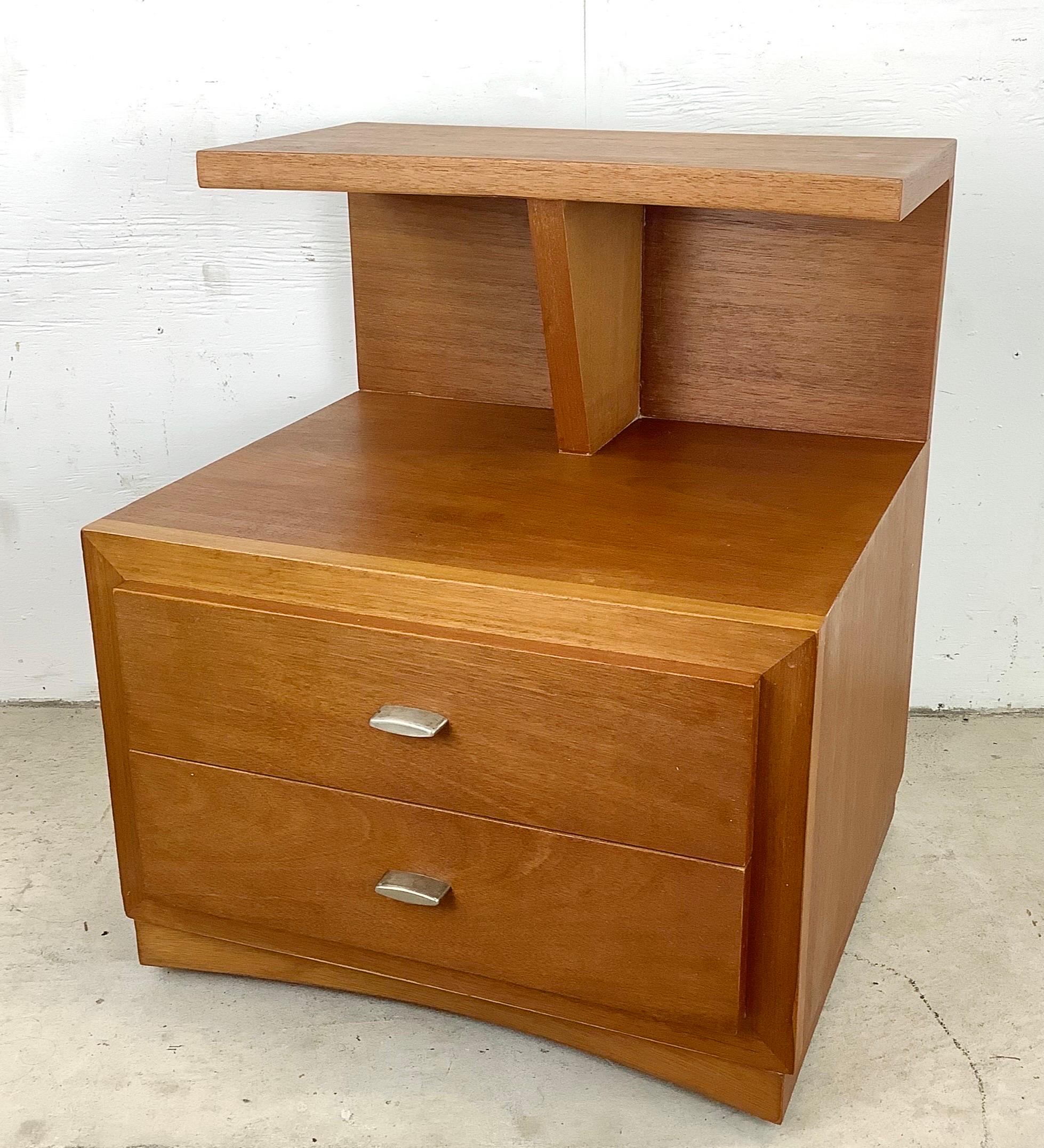 Two-Tier Midcentury Nightstand or End Table 2