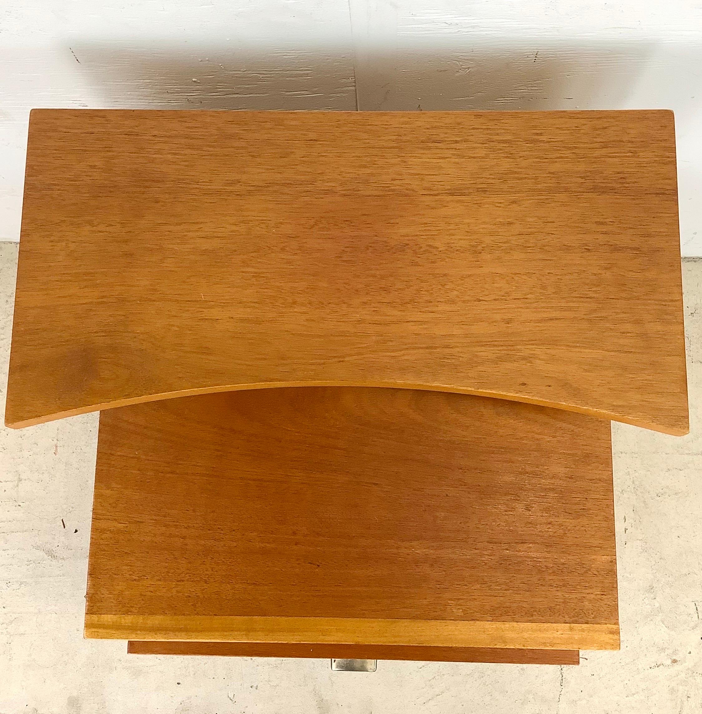 Unknown Two-Tier Midcentury Nightstand or End Table