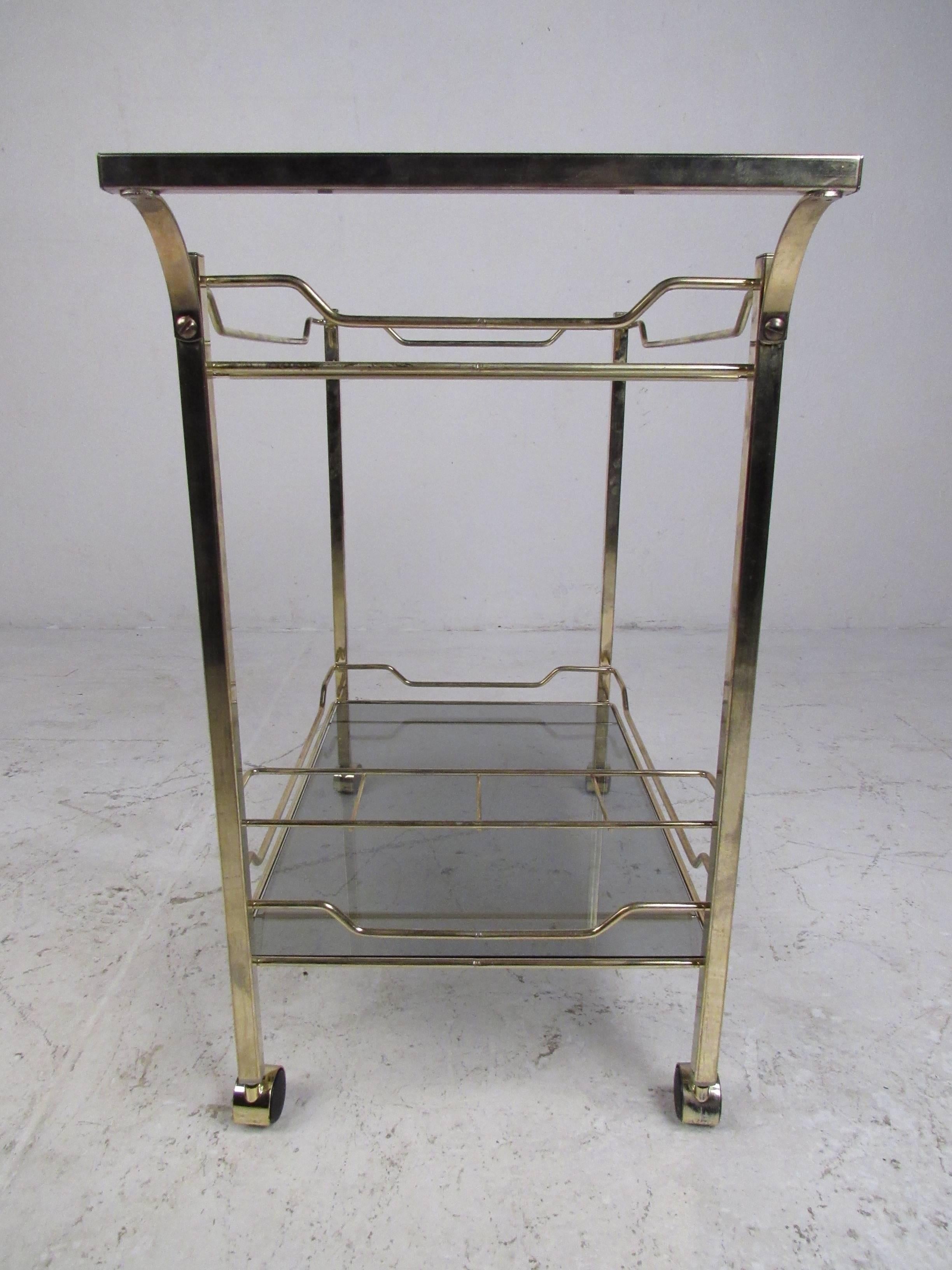Mid-Century Modern Two-Tier Midcentury Style Serving Cart