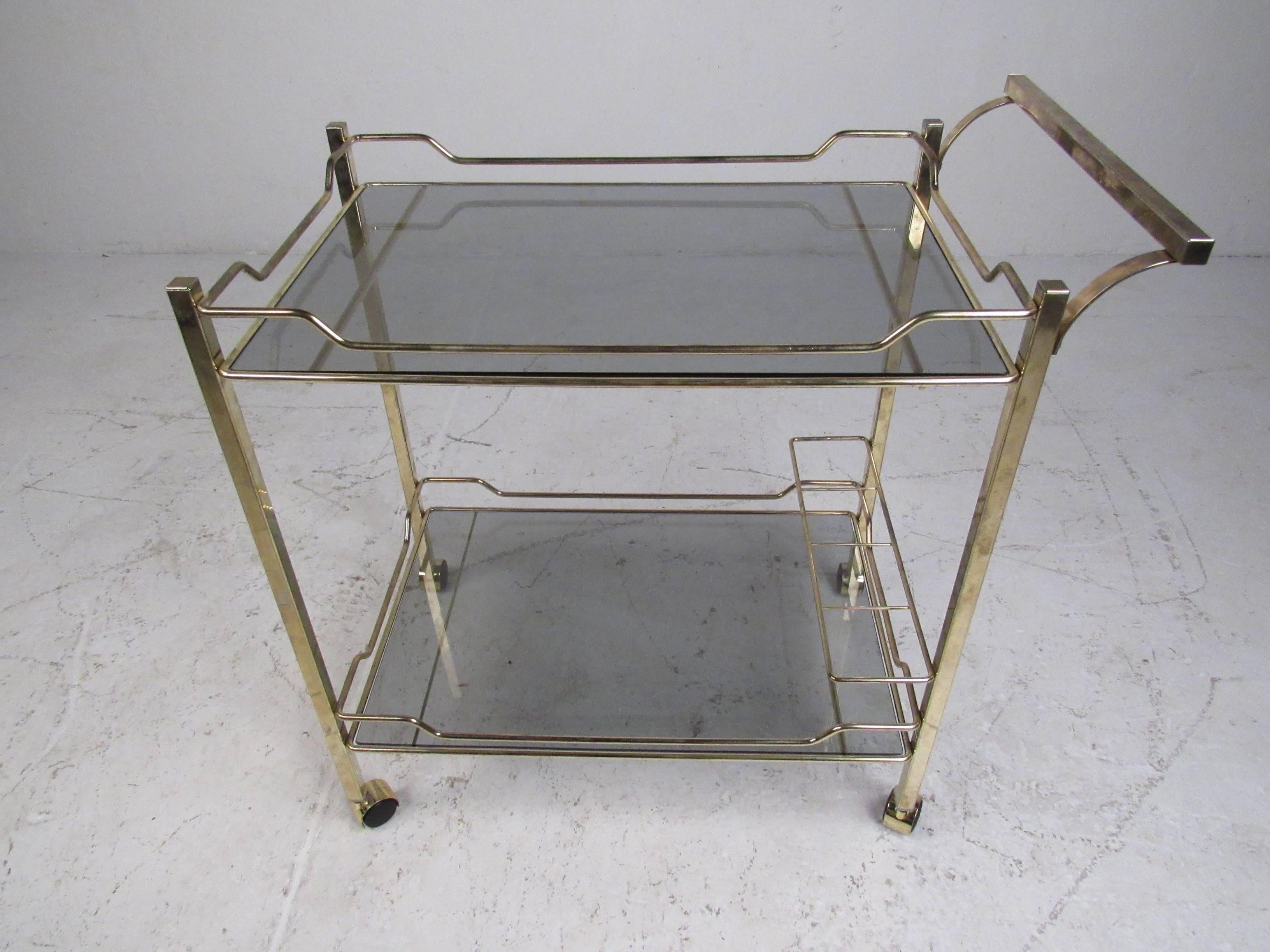American Two-Tier Midcentury Style Serving Cart